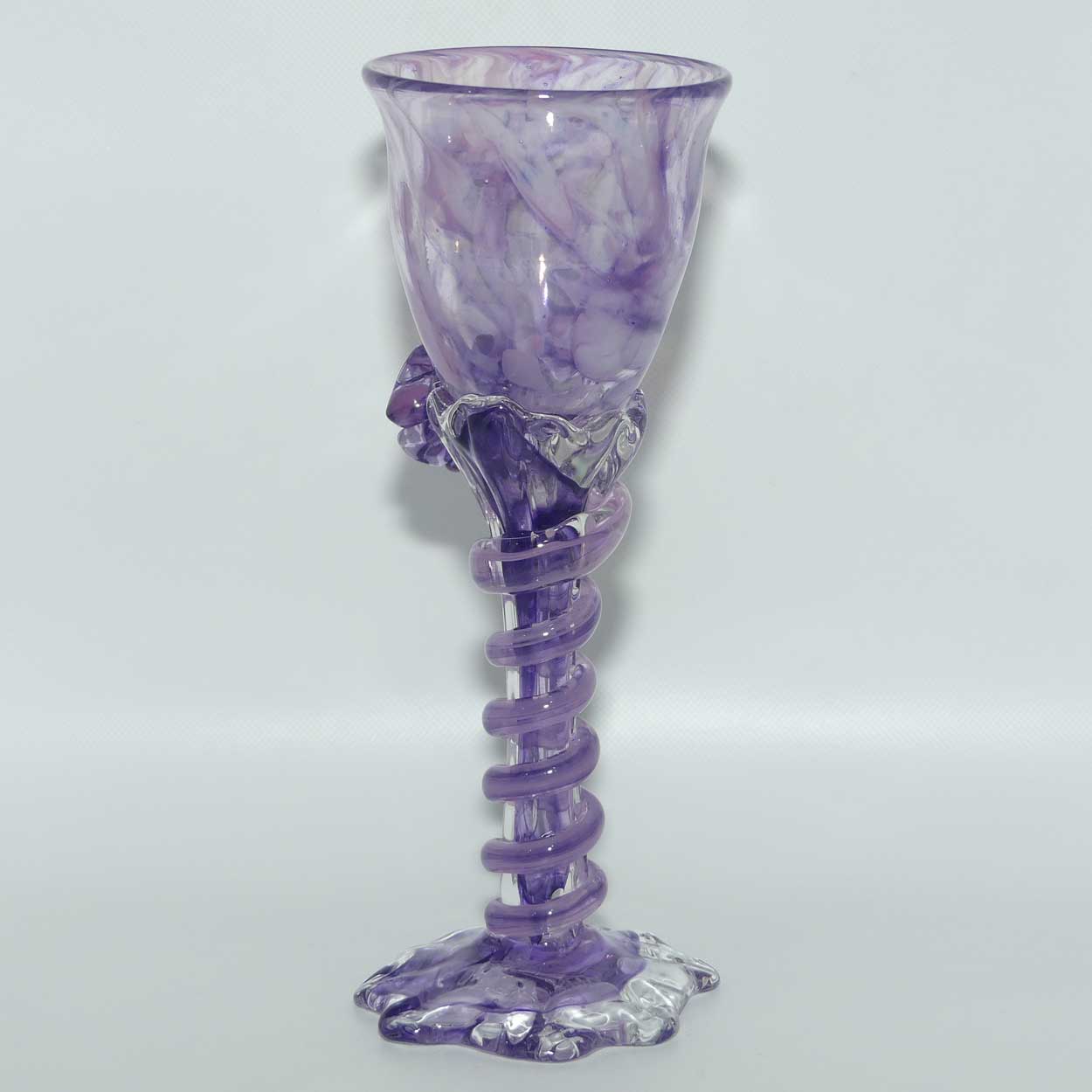 Martini Art Glass Australia | Tina Cooper | Amethyst flute | One Flower