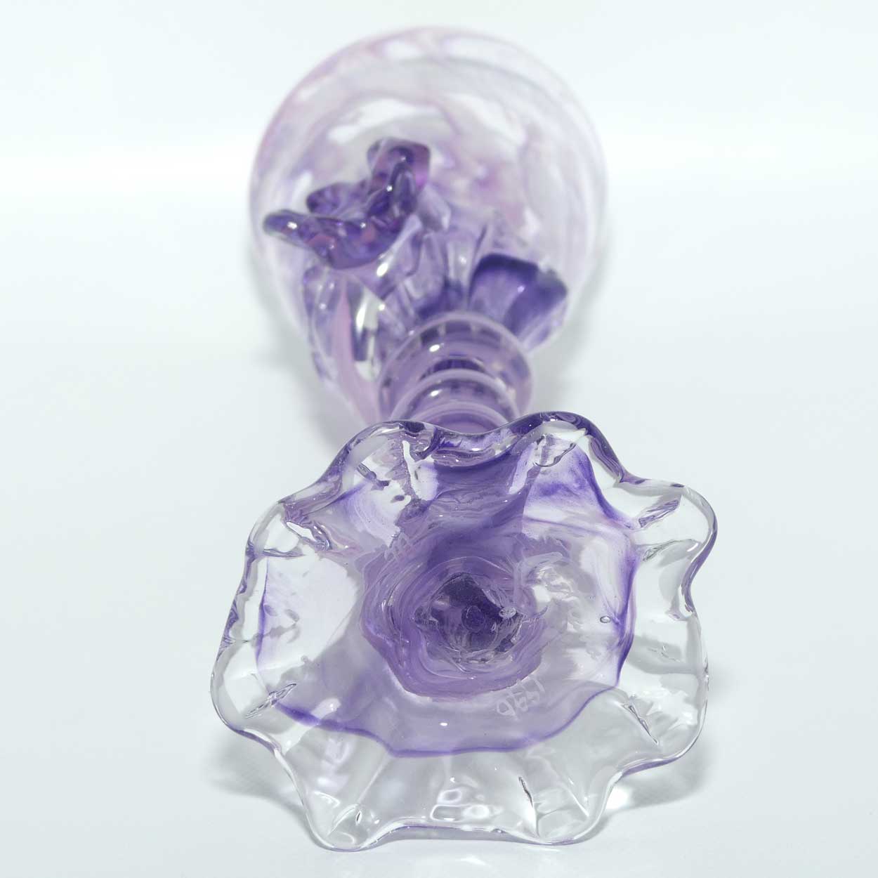 Martini Art Glass Australia | Tina Cooper | Amethyst flute | One Flower