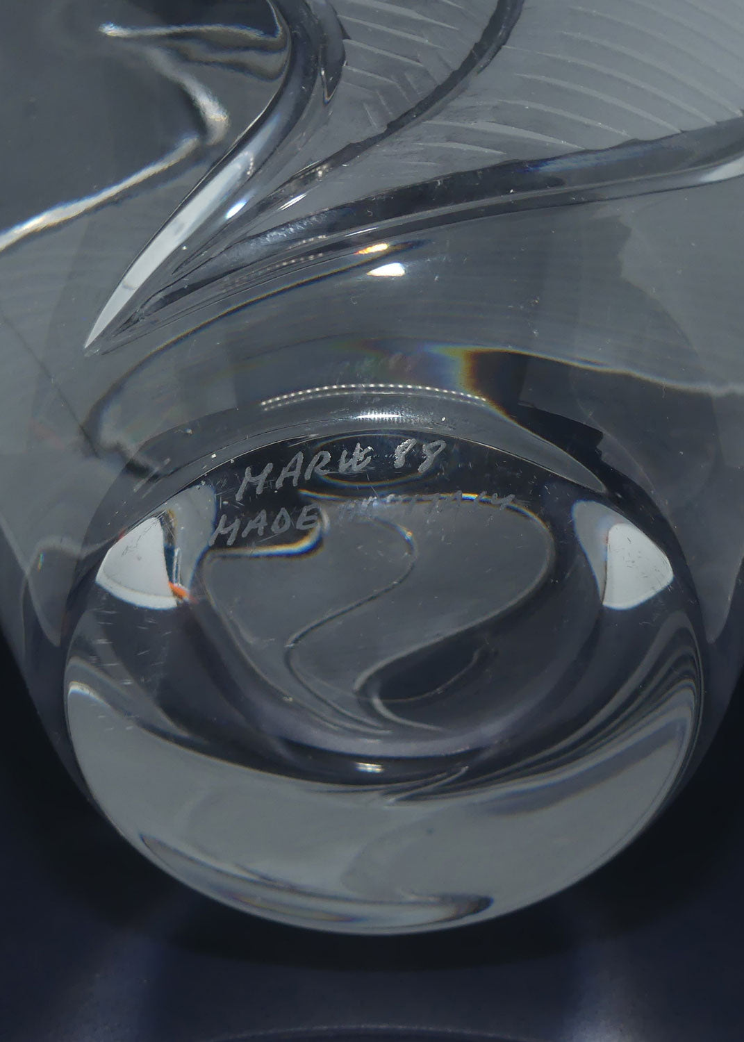 Marw Crystal Italy well facetted Art Crystal vase