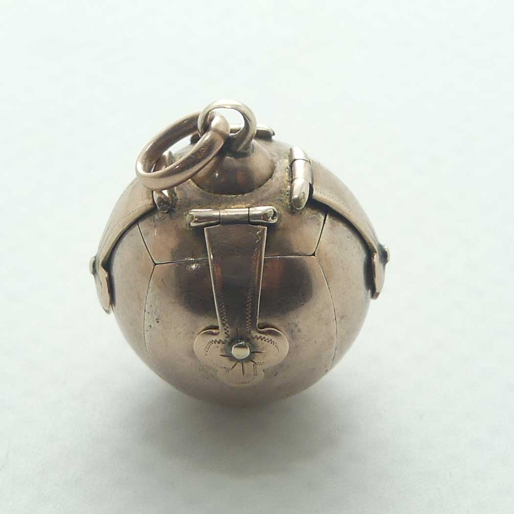 Victorian era 9ct Masonic Orb puzzle ball charm