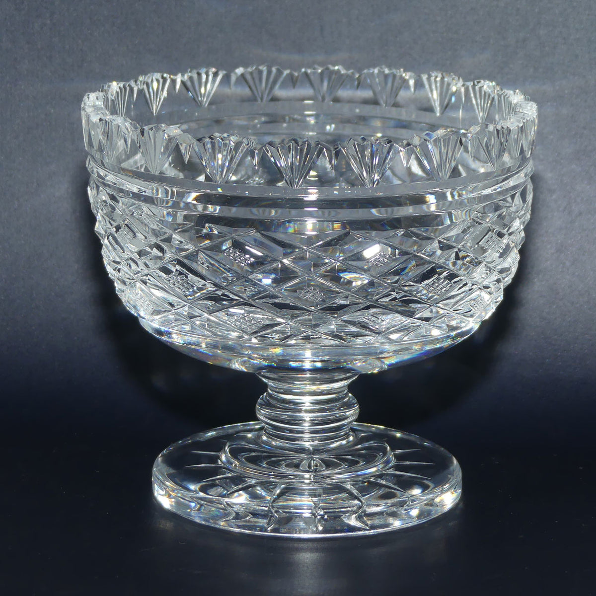 Waterford Crystal Ireland Master Cutter | Georgian Strawberry footed bowl