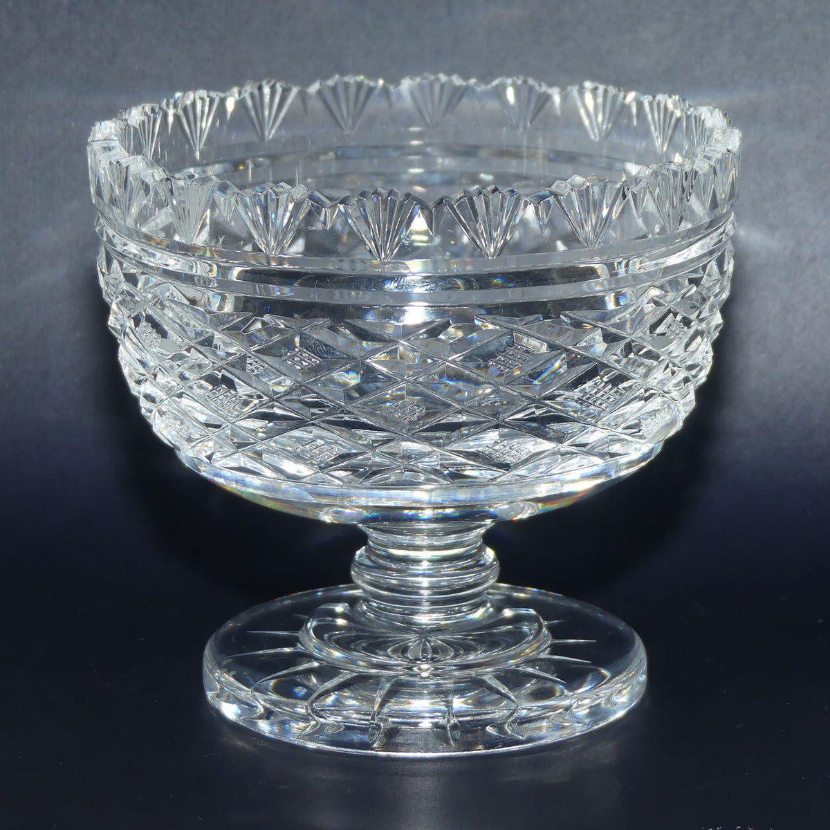 Waterford Crystal Ireland Master Cutter | Georgian Strawberry footed bowl