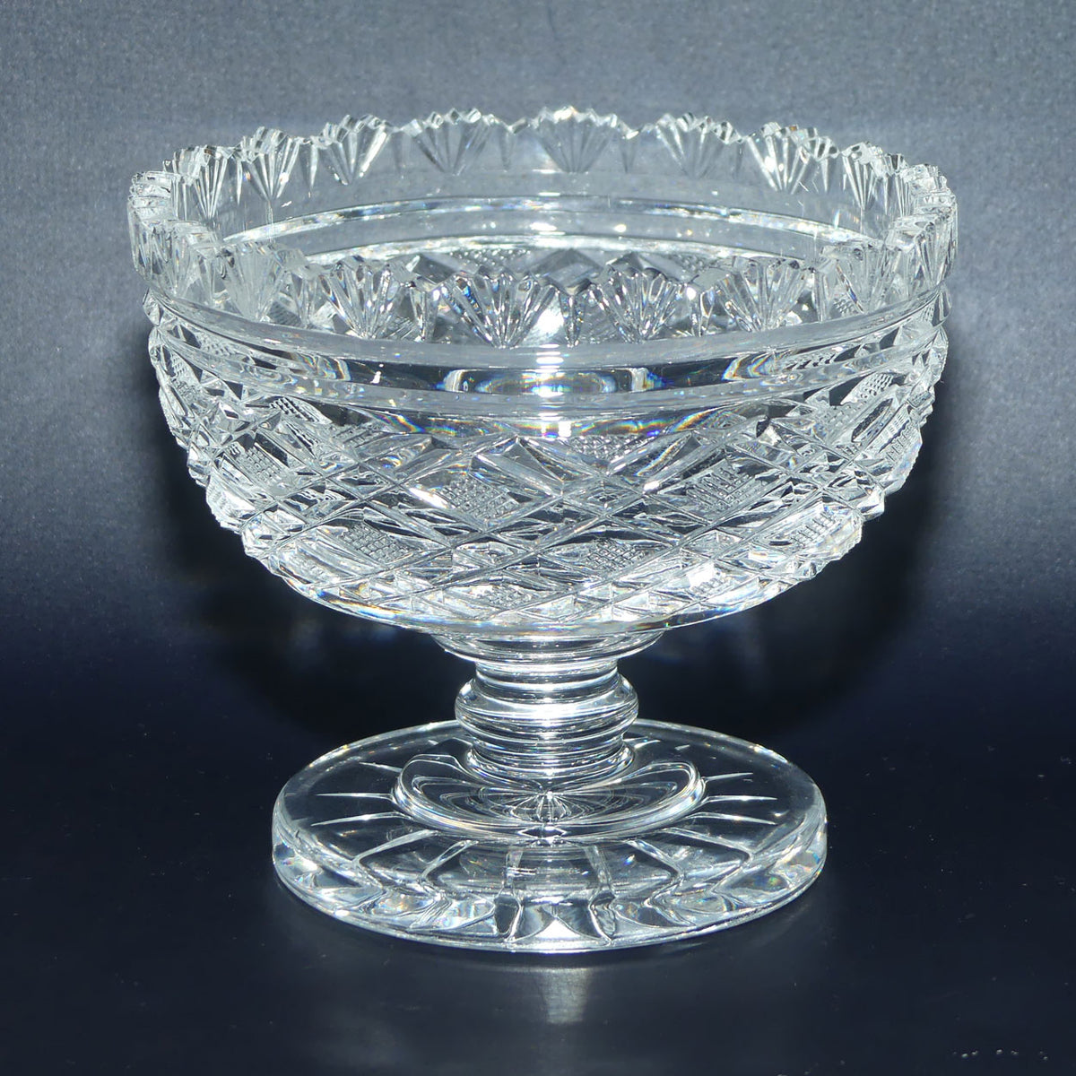 Waterford Crystal Ireland Master Cutter | Georgian Strawberry footed bowl | #2