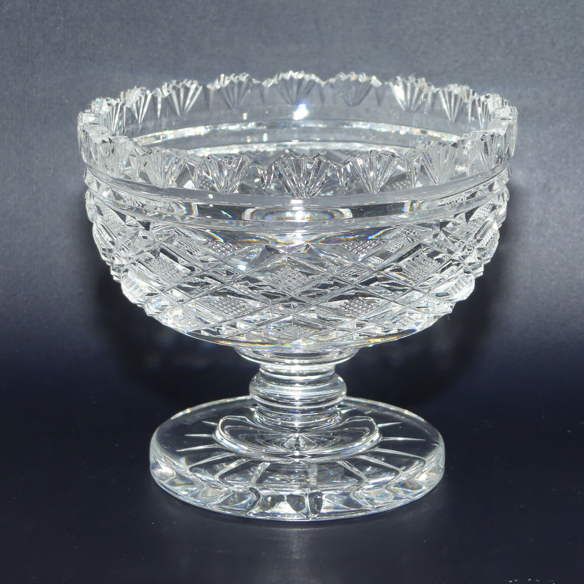 Waterford Crystal Ireland Master Cutter | Georgian Strawberry footed bowl | #2