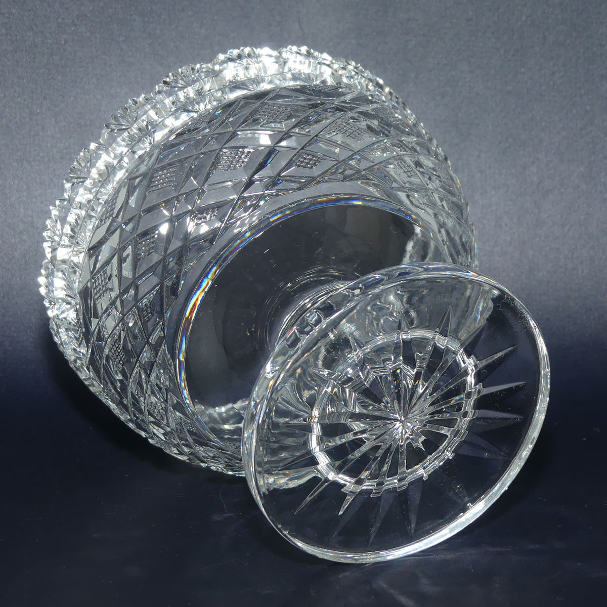 Waterford Crystal Ireland Master Cutter | Georgian Strawberry footed bowl | #2