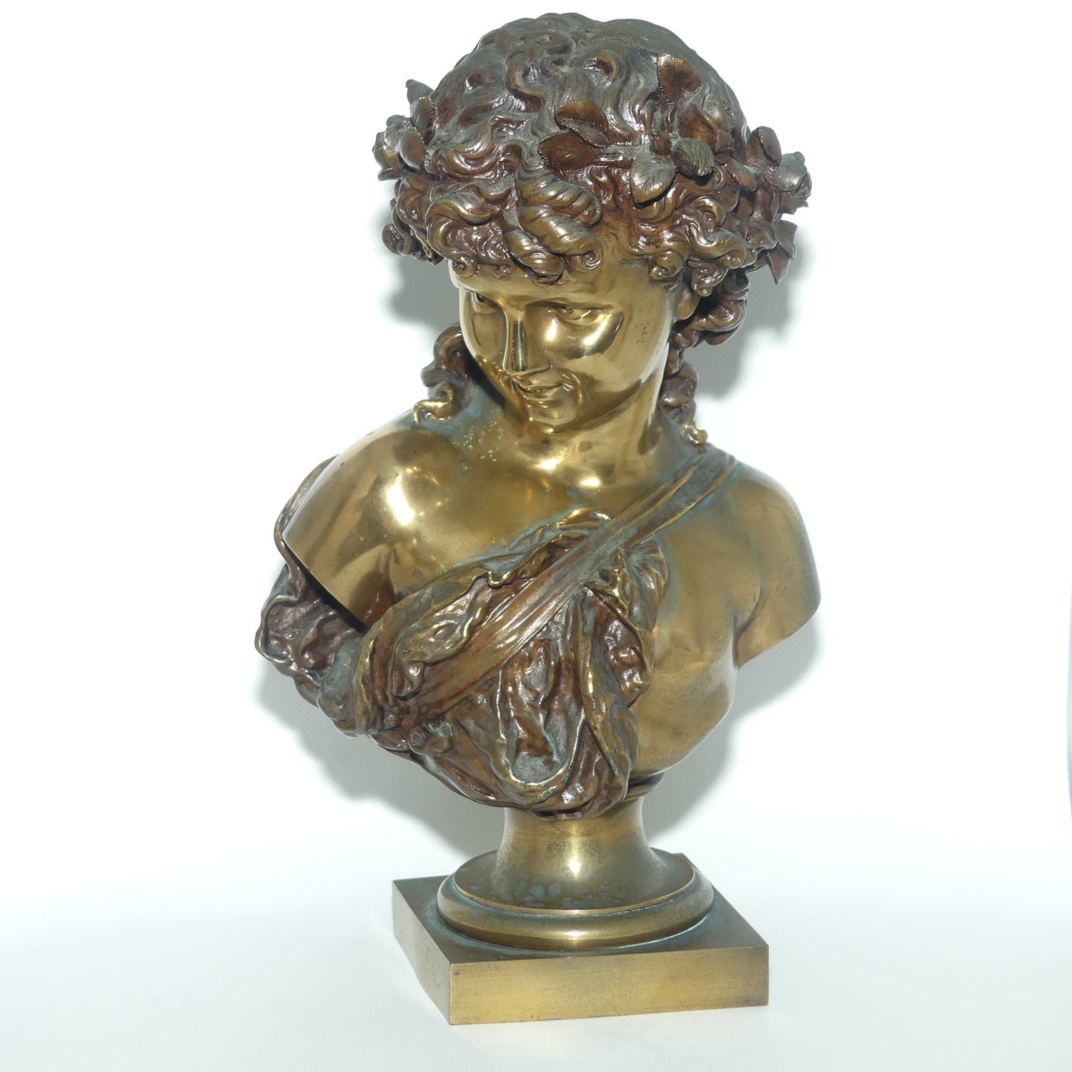 French Gilt Bronze of a Young Faun by Matharin Moreau by E. Colin & Cie. Paris