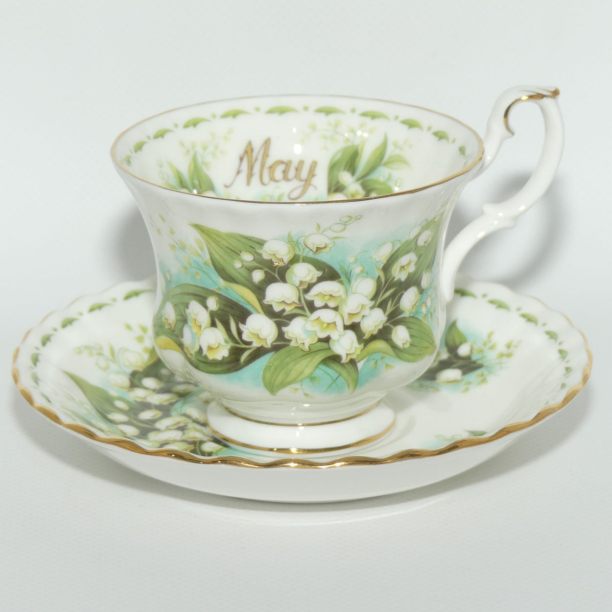Royal Albert Bone China England | Flower of the Month series | May Lily of the Valley duo