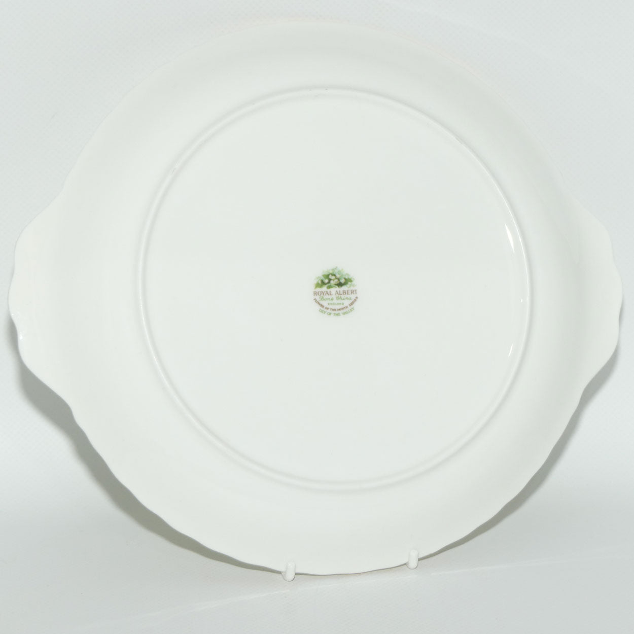 Royal Albert Bone China England | Flower of the Month series | #5 | May Lily of the Valley tab handle cake plate