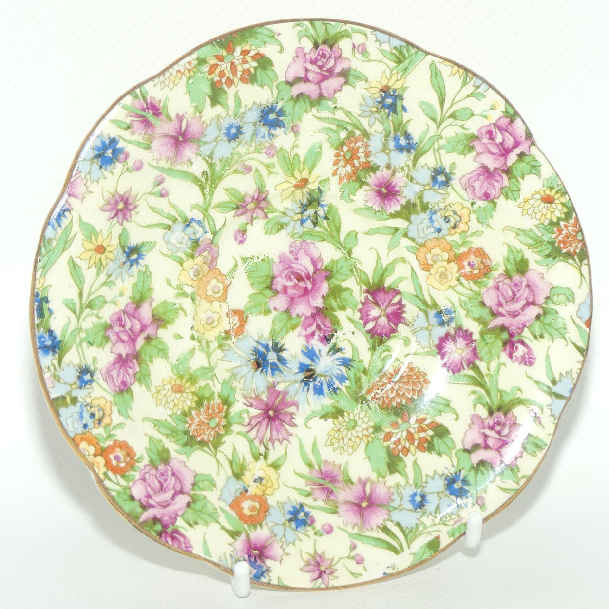 Royal Winton Kew Chintz mayonnaise bowl on tray