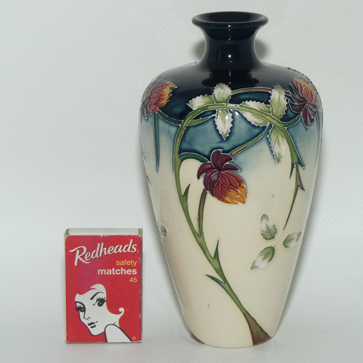 Moorcroft Meadow Charm vase | Shape 72/6 | silver line
