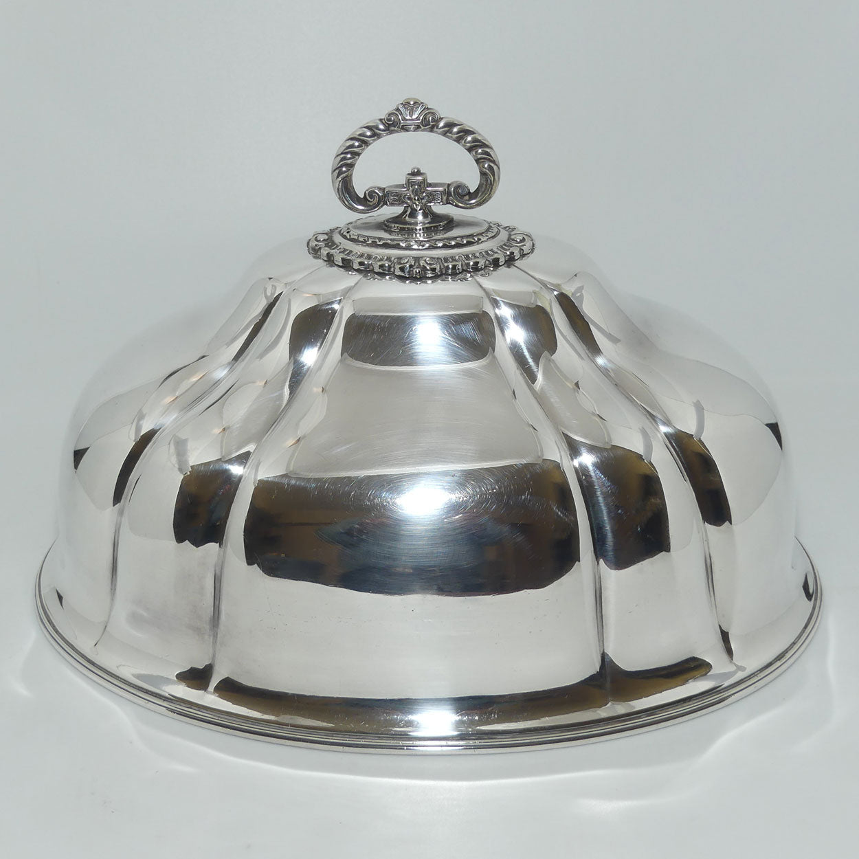 Georgian era Old Sheffield Plate oval meat cover | Lion Crest