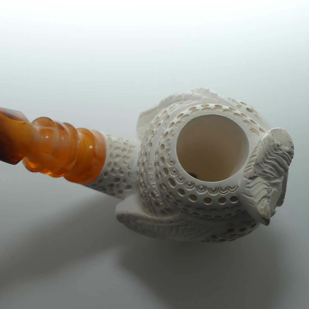 Vintage Meerschaum Pipe of Bearded Cavalier | original case