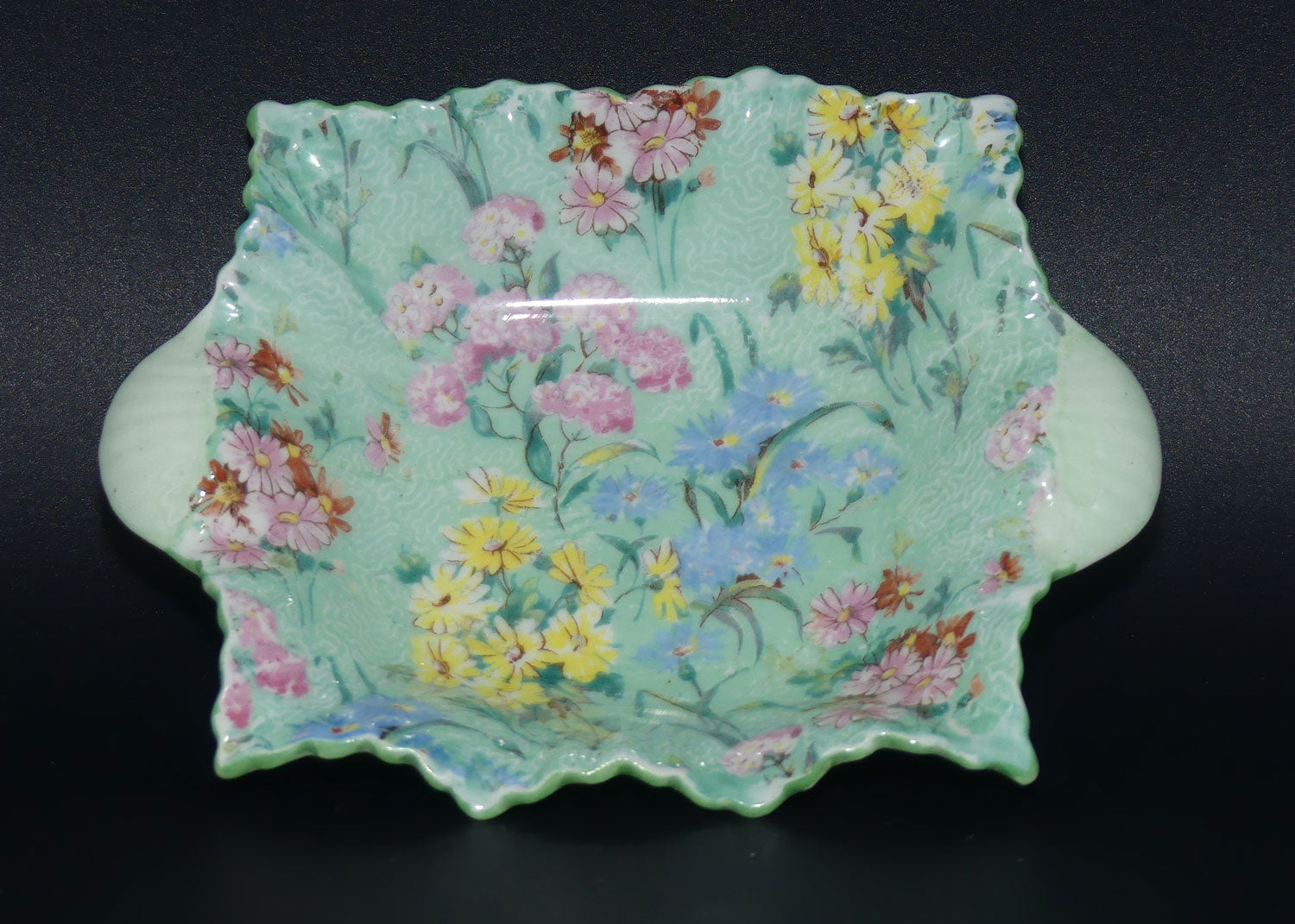 Shelley Melody Chintz tab handled pin dish