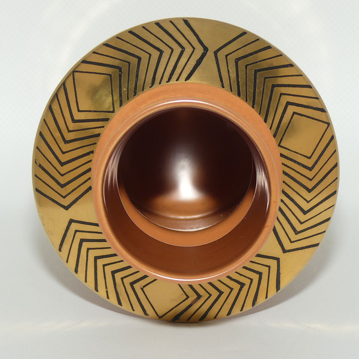 Crown Devon Memphis pattern vase by designer Colin Melbourne | Mid Century modern design