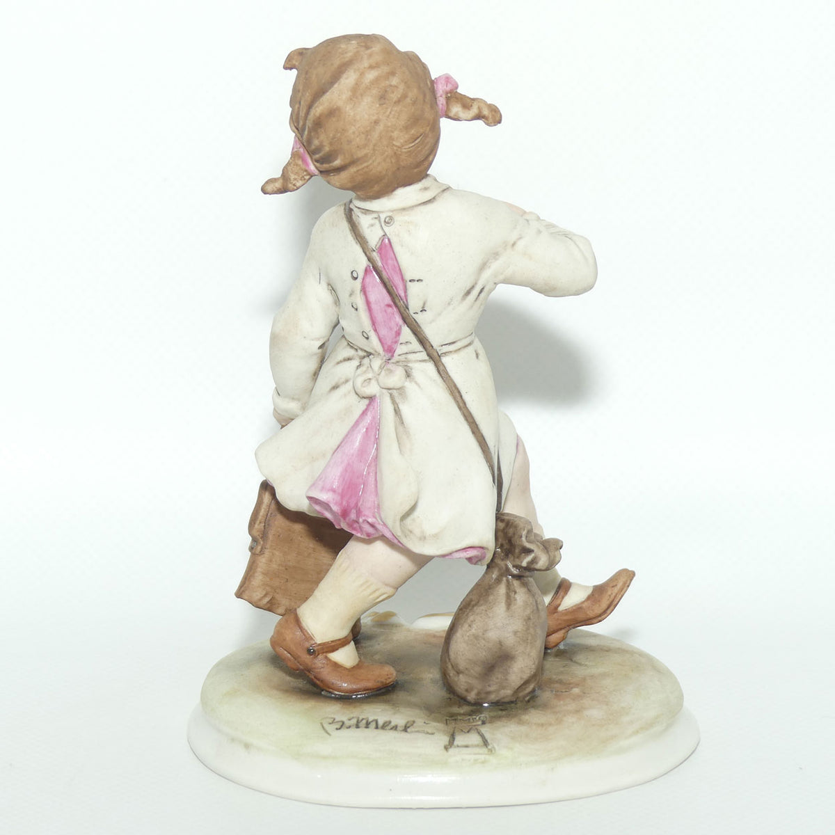 Capodimonte figure School Girl | signed Bruno Merli