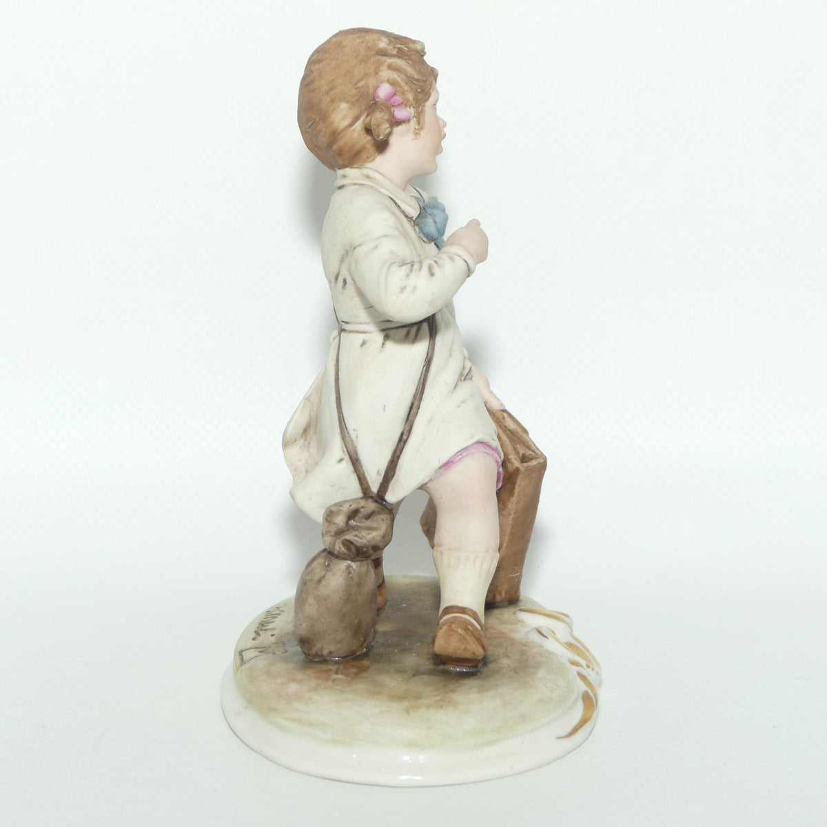 Capodimonte figure School Girl | signed Bruno Merli