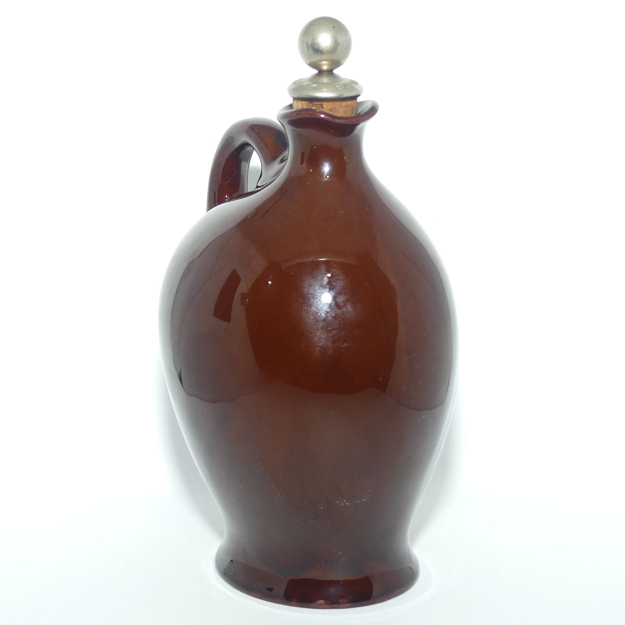 Royal Doulton Kingsware DEWARS Dickens Mr Micawber flask + Stopper