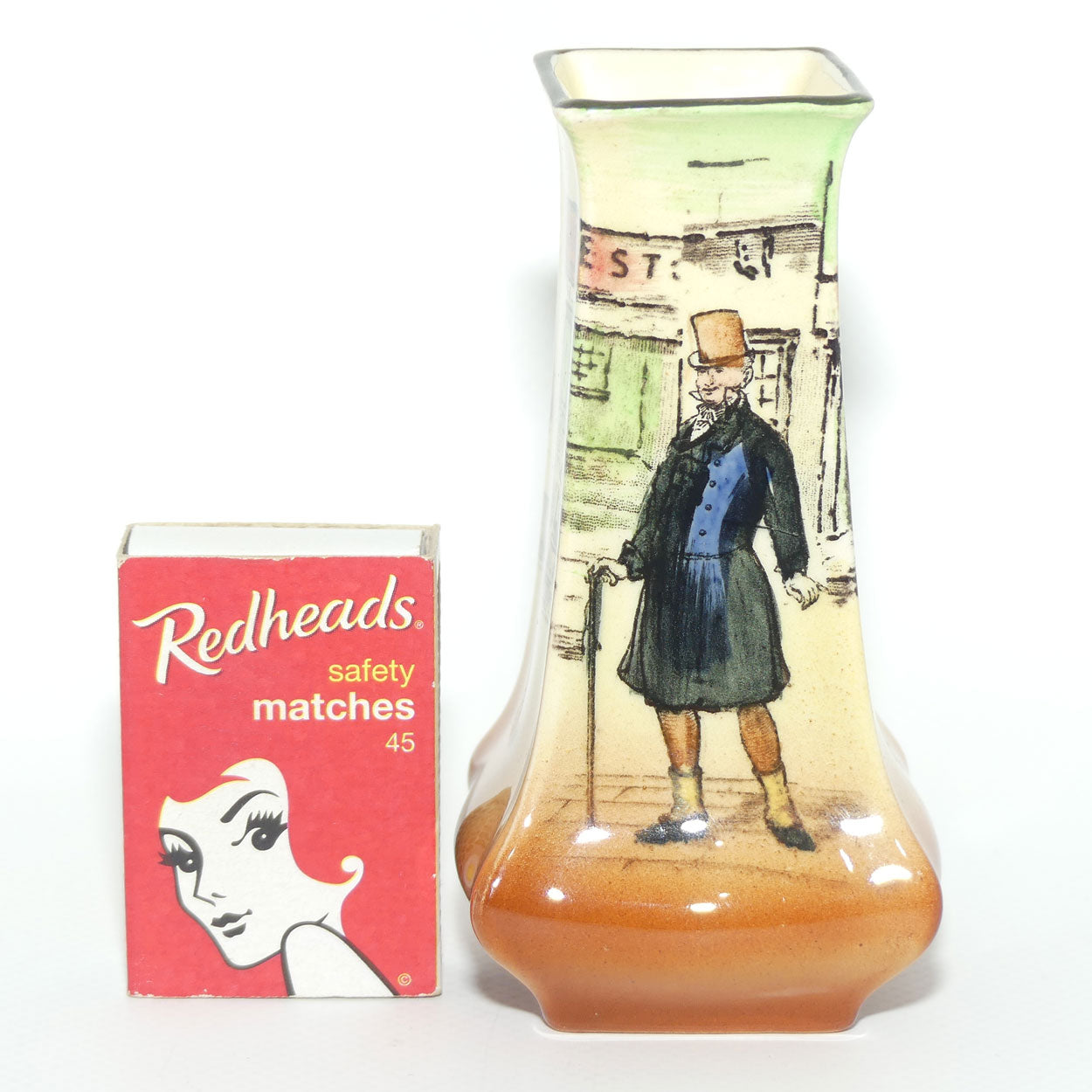 Royal Doulton Dickens Mr Micawber small flaired vase