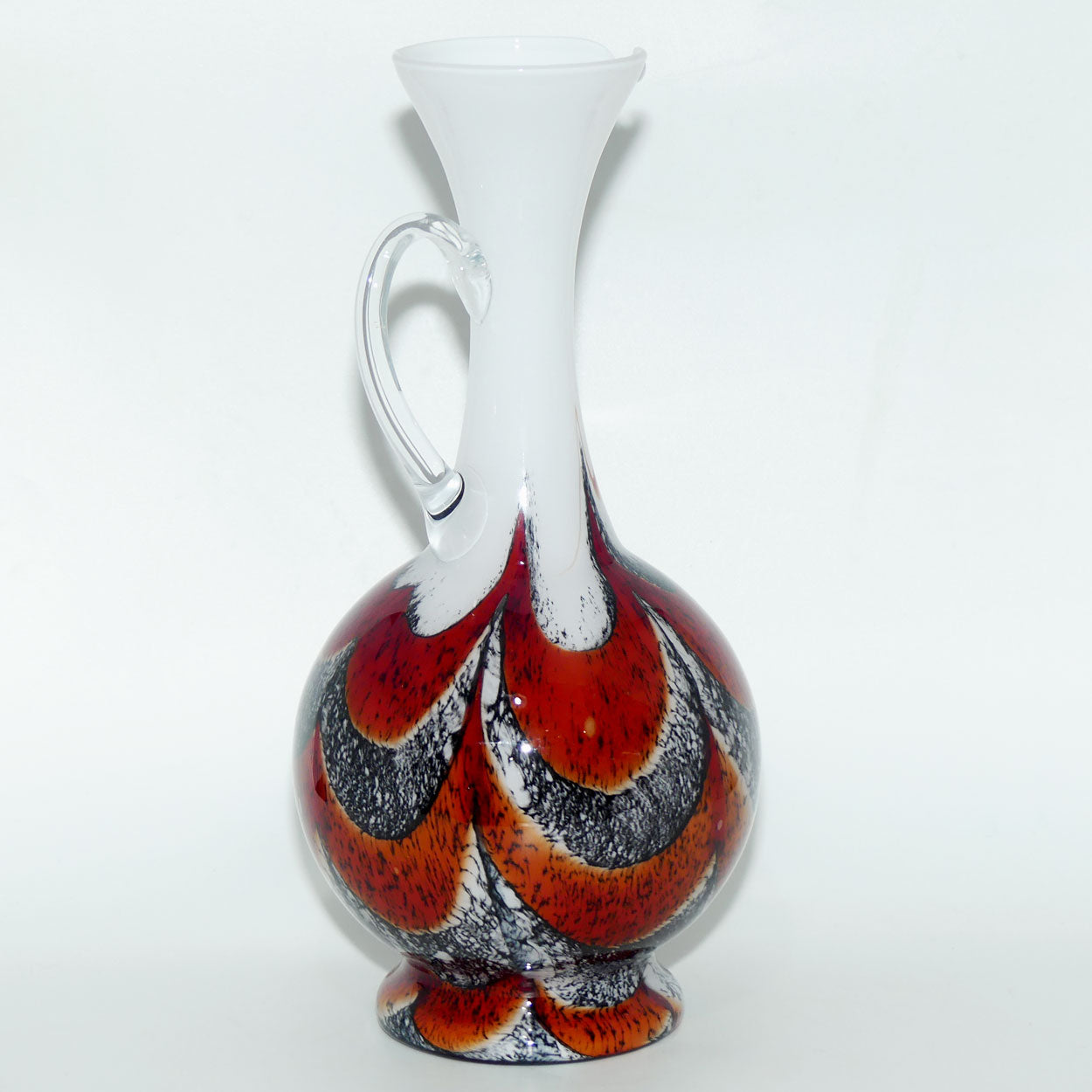 Mid Century 1970's Carlo Moretti Opalina Florentina Marble Decor Ewer Vase