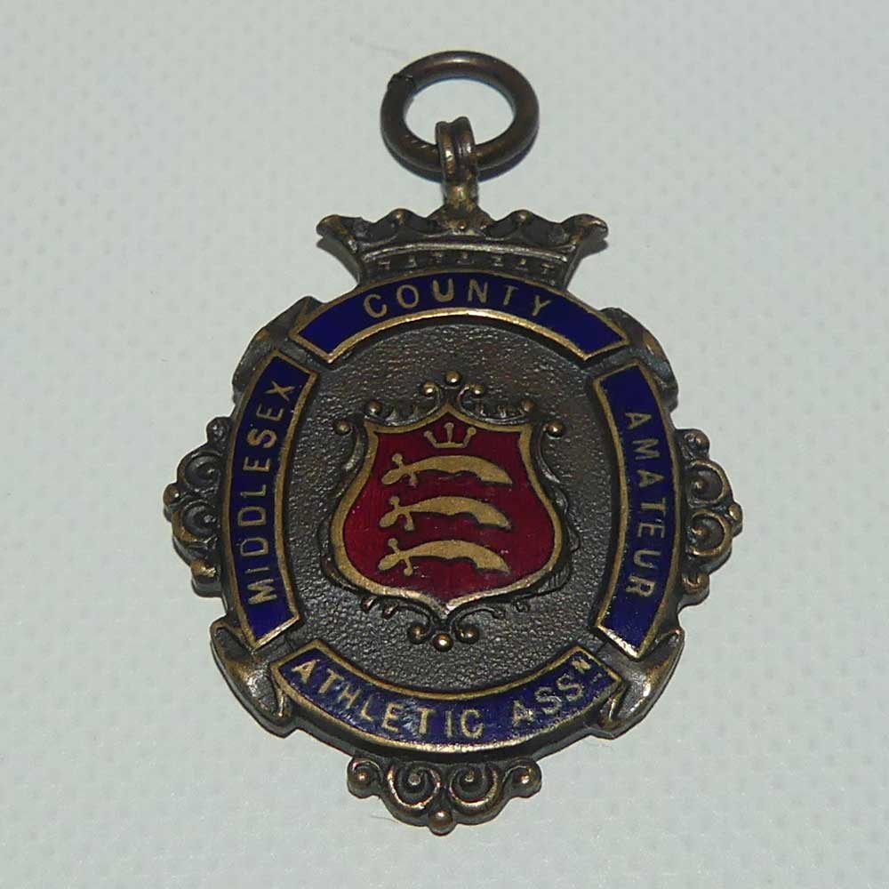 Middlesex County Amateur Athletic Association fob medal | 1923 Tug of War Championship Runners Up Metropolitan Police B DIV AC PC ROWLAND