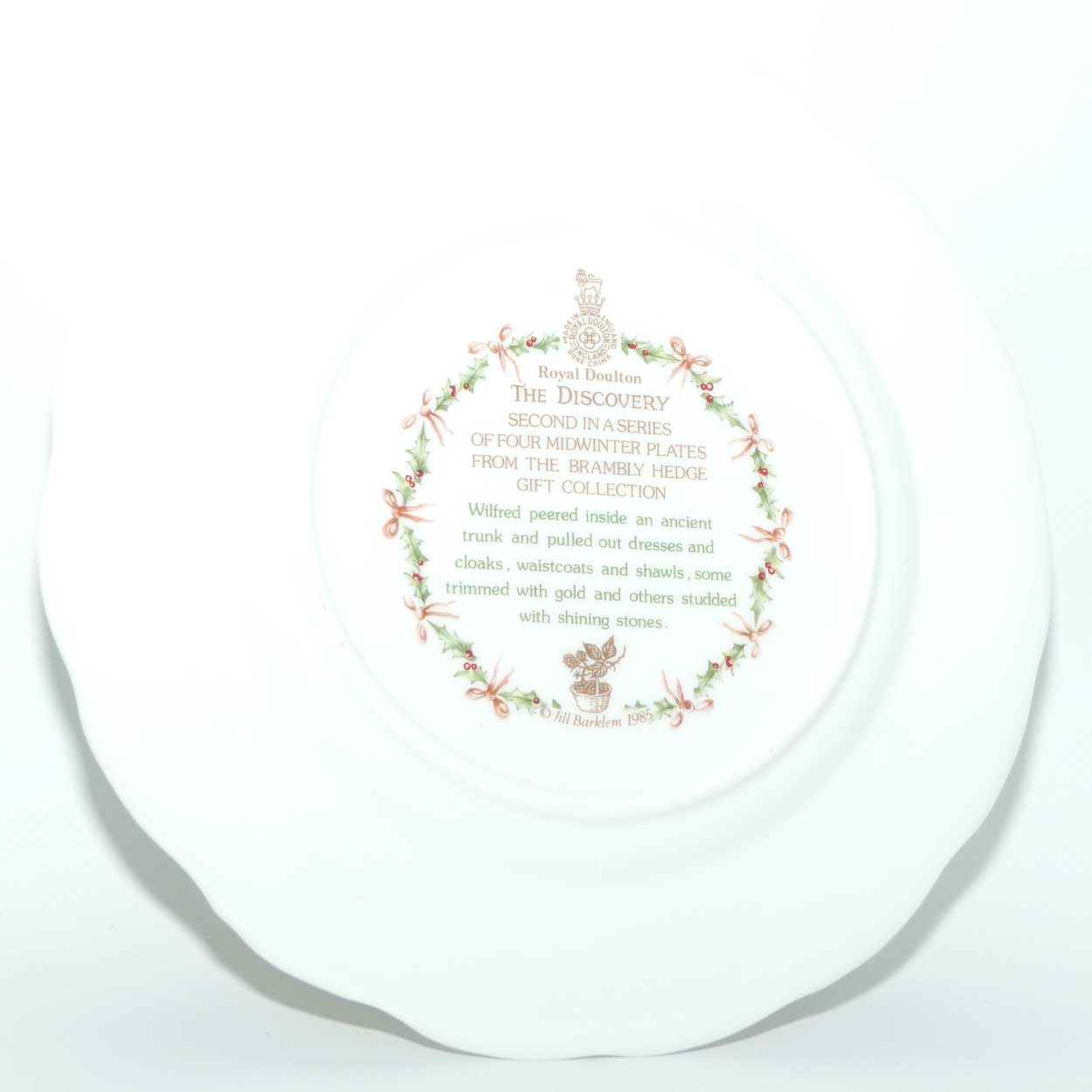 Royal Doulton Brambly Hedge Giftware | Midwinter series Plate #2 | The Discovery | 20cm