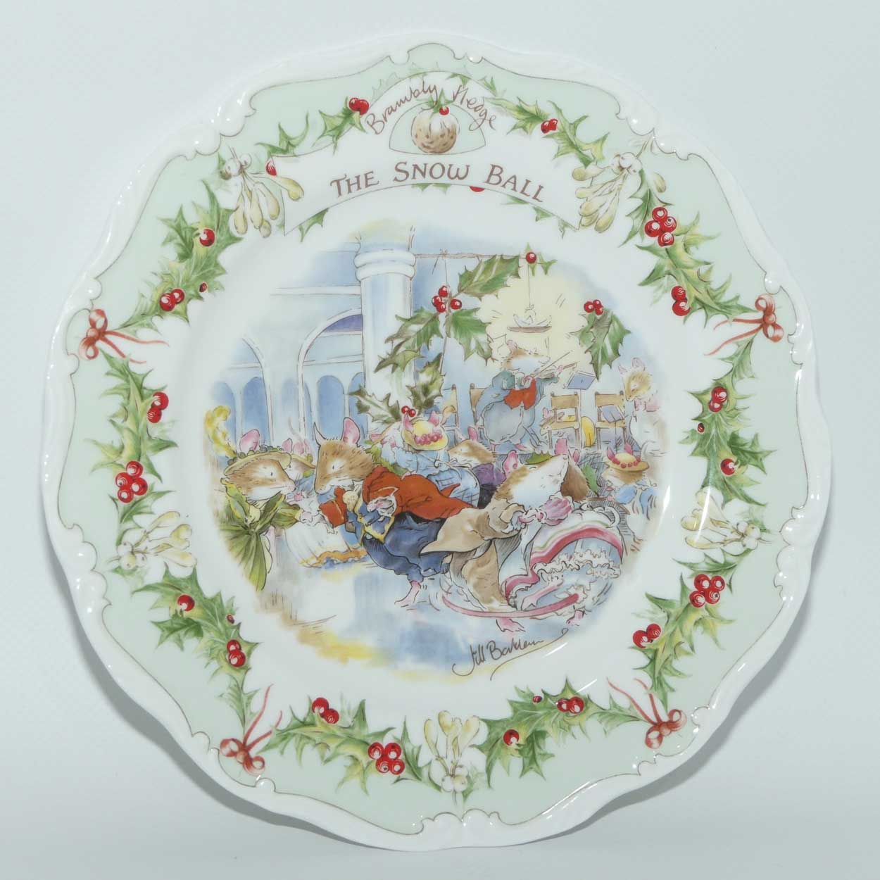 Royal Doulton Brambly Hedge Giftware | Midwinter series Plate #1 | The Snow Ball | 20cm