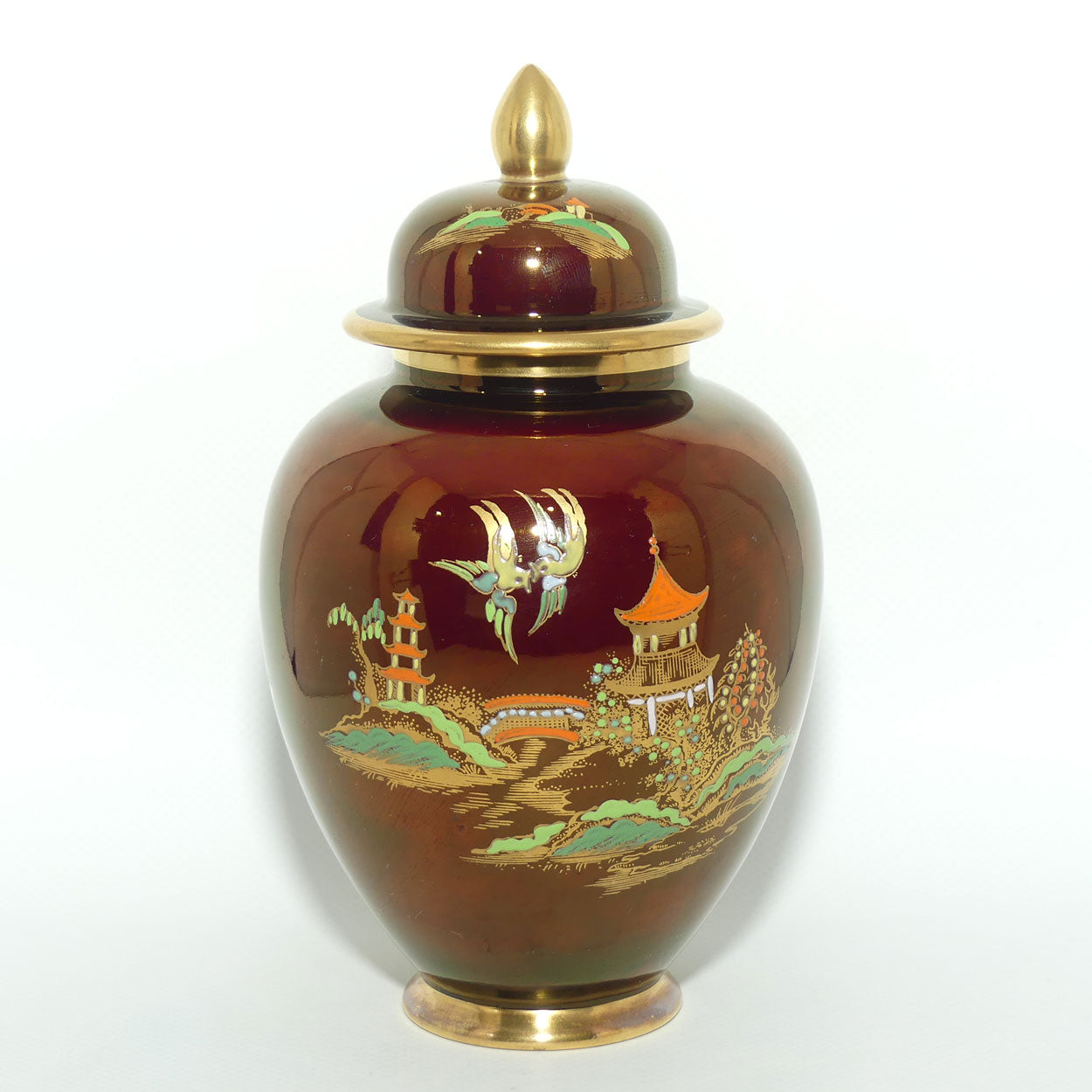 Carlton Ware Rouge Royale Pagoda pattern ginger jar | #2