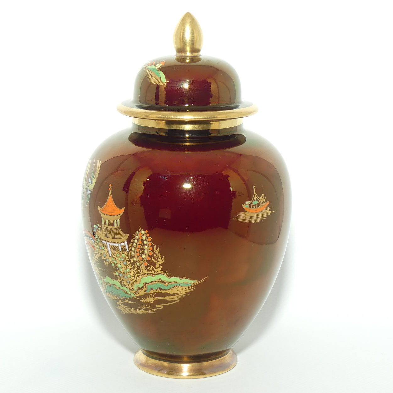 Carlton Ware Rouge Royale Pagoda pattern ginger jar | #2