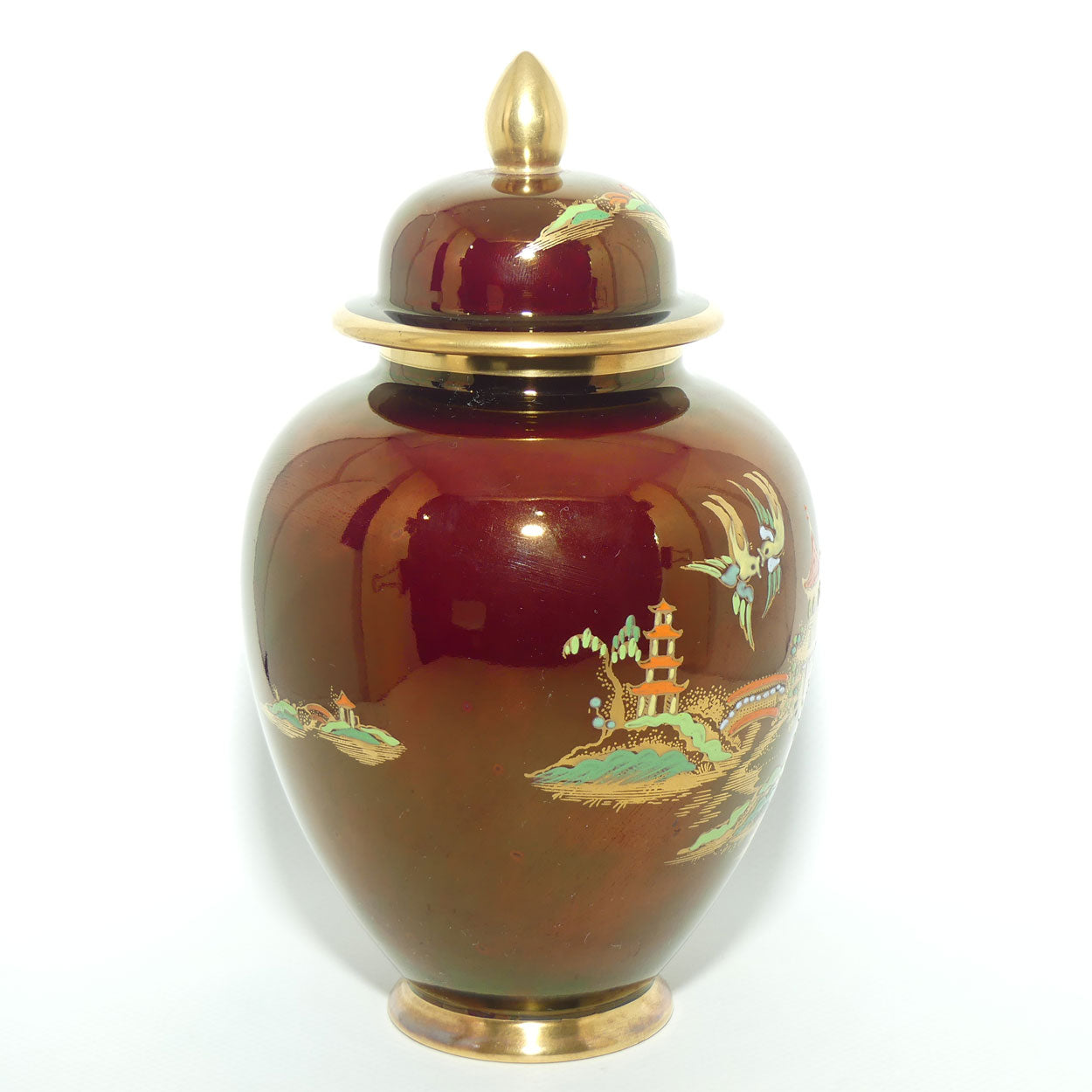 Carlton Ware Rouge Royale Pagoda pattern ginger jar | #2