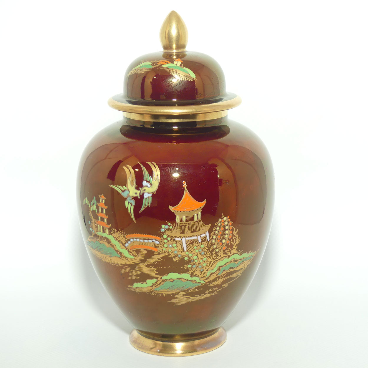 Carlton Ware Rouge Royale Pagoda pattern ginger jar | #2