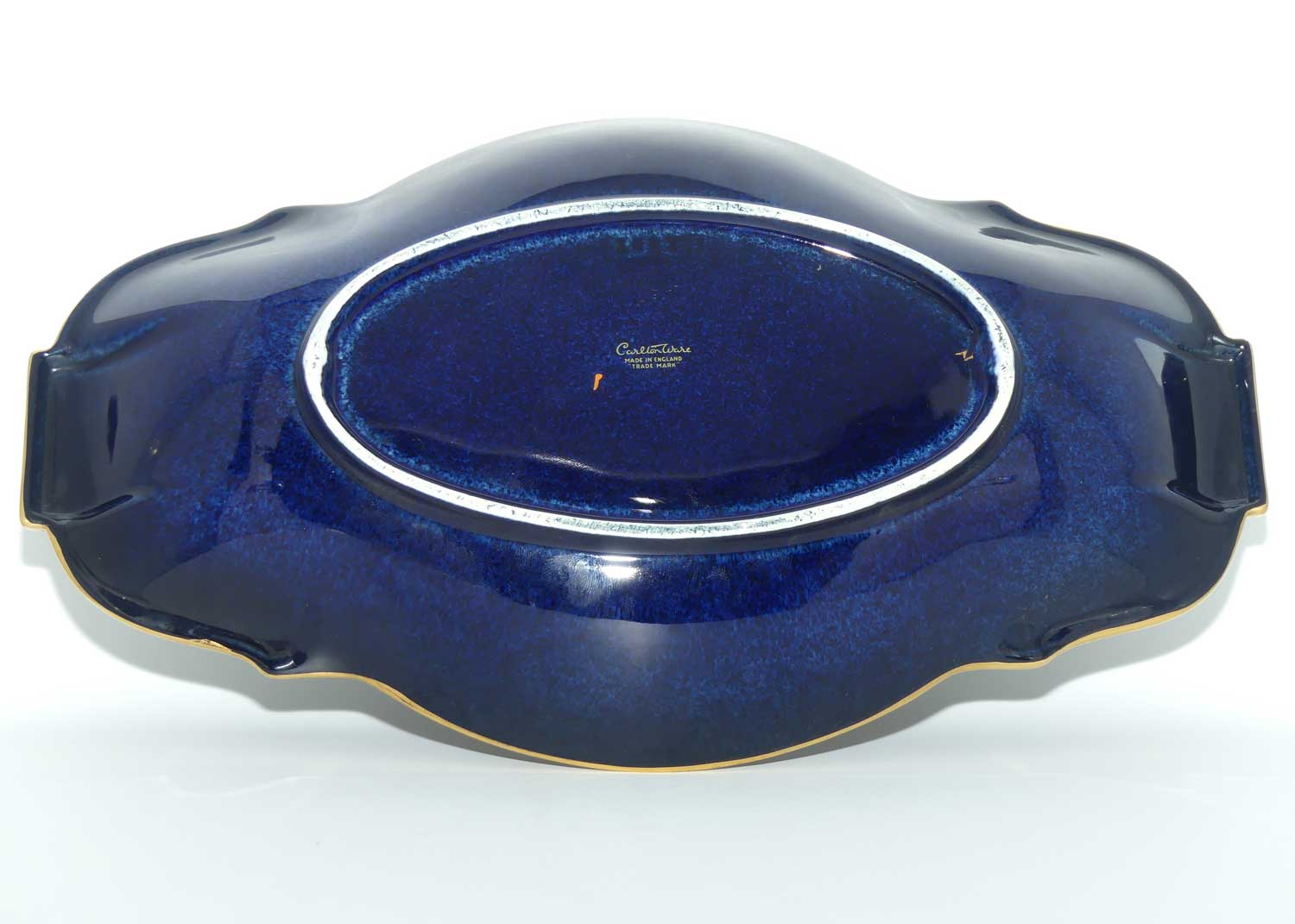 Carlton Ware tray | Pagoda pattern on Blue | 31cm wide