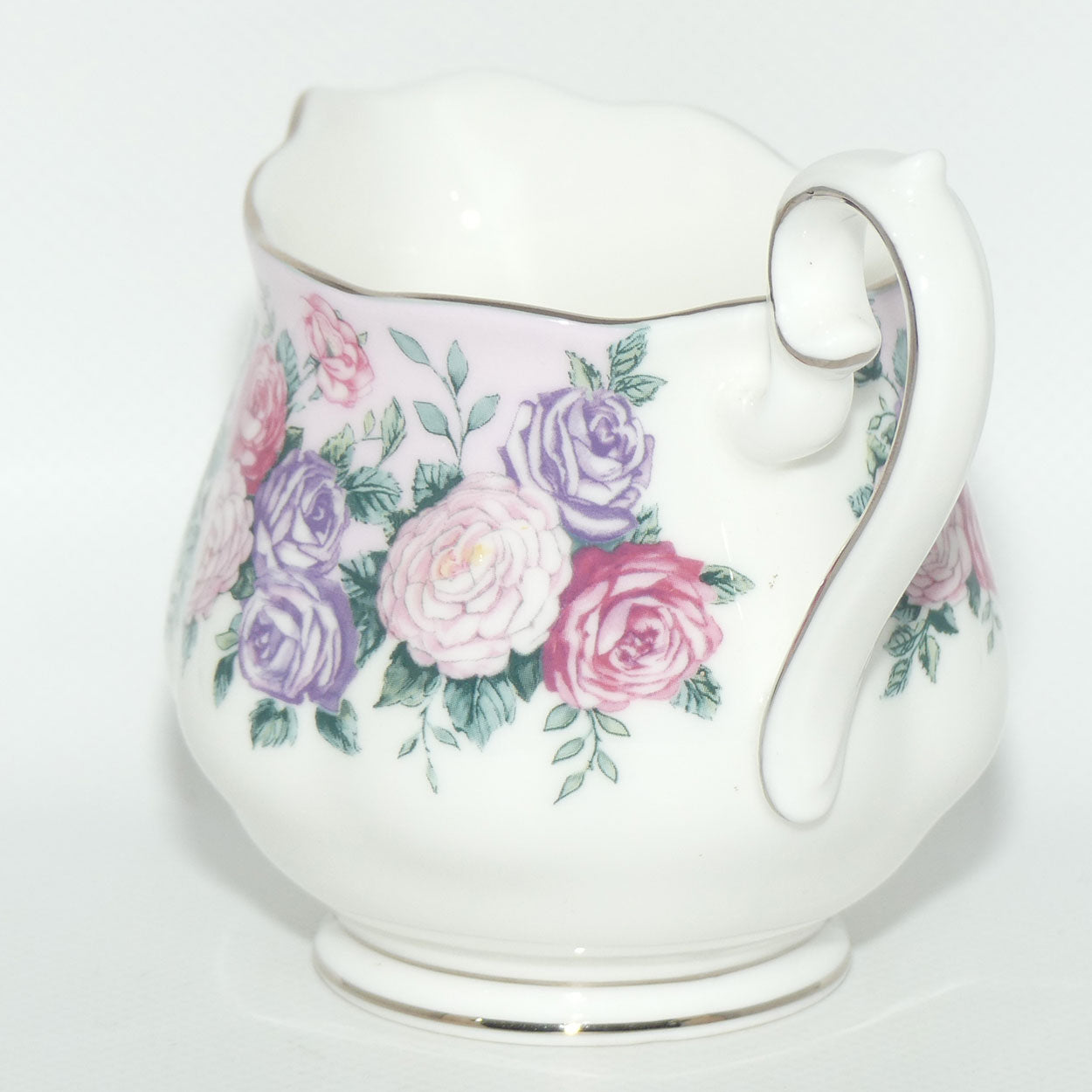 Royal Albert Bone China England Rose Garland milk jug | later stamp