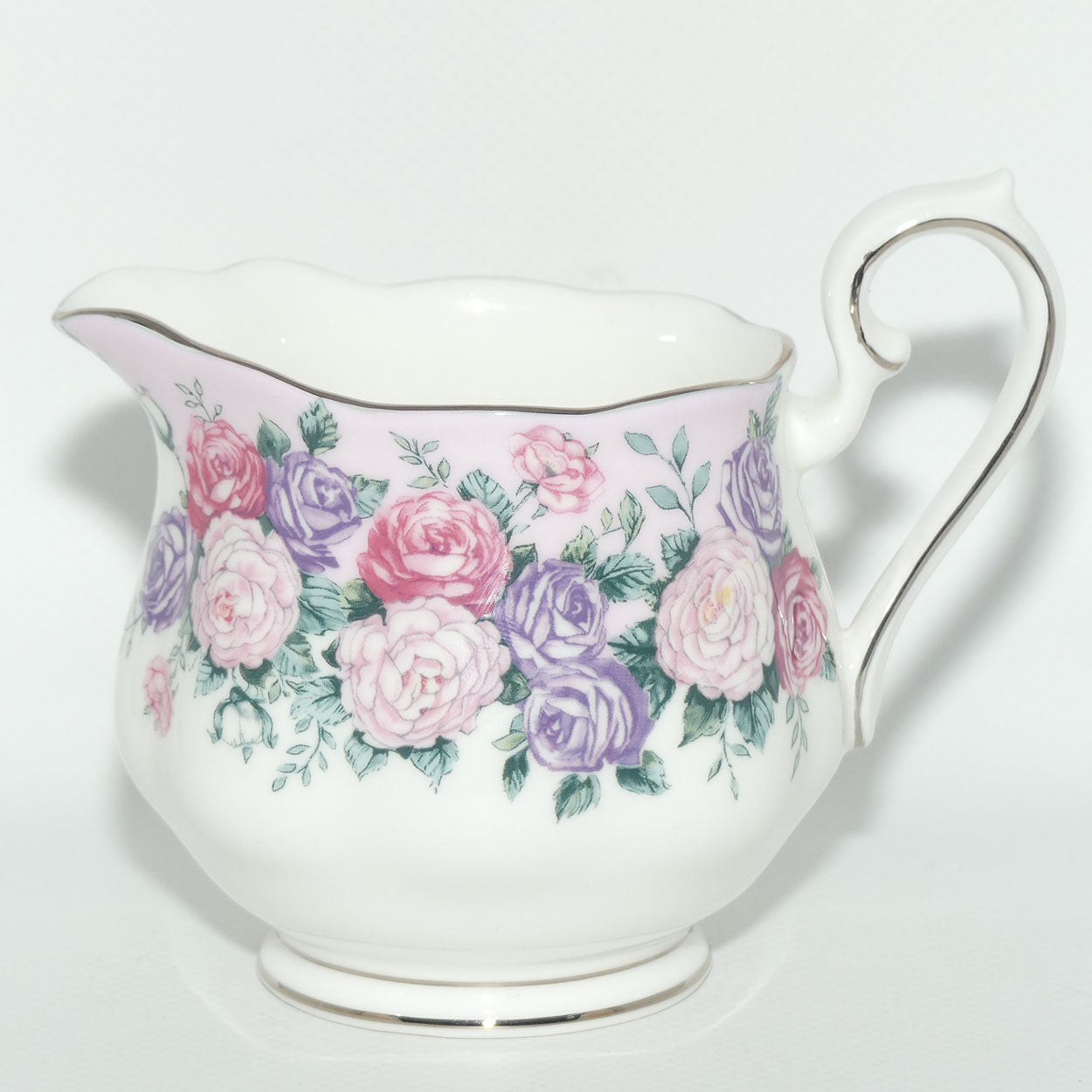 Royal Albert Bone China England Rose Garland milk jug | later stamp