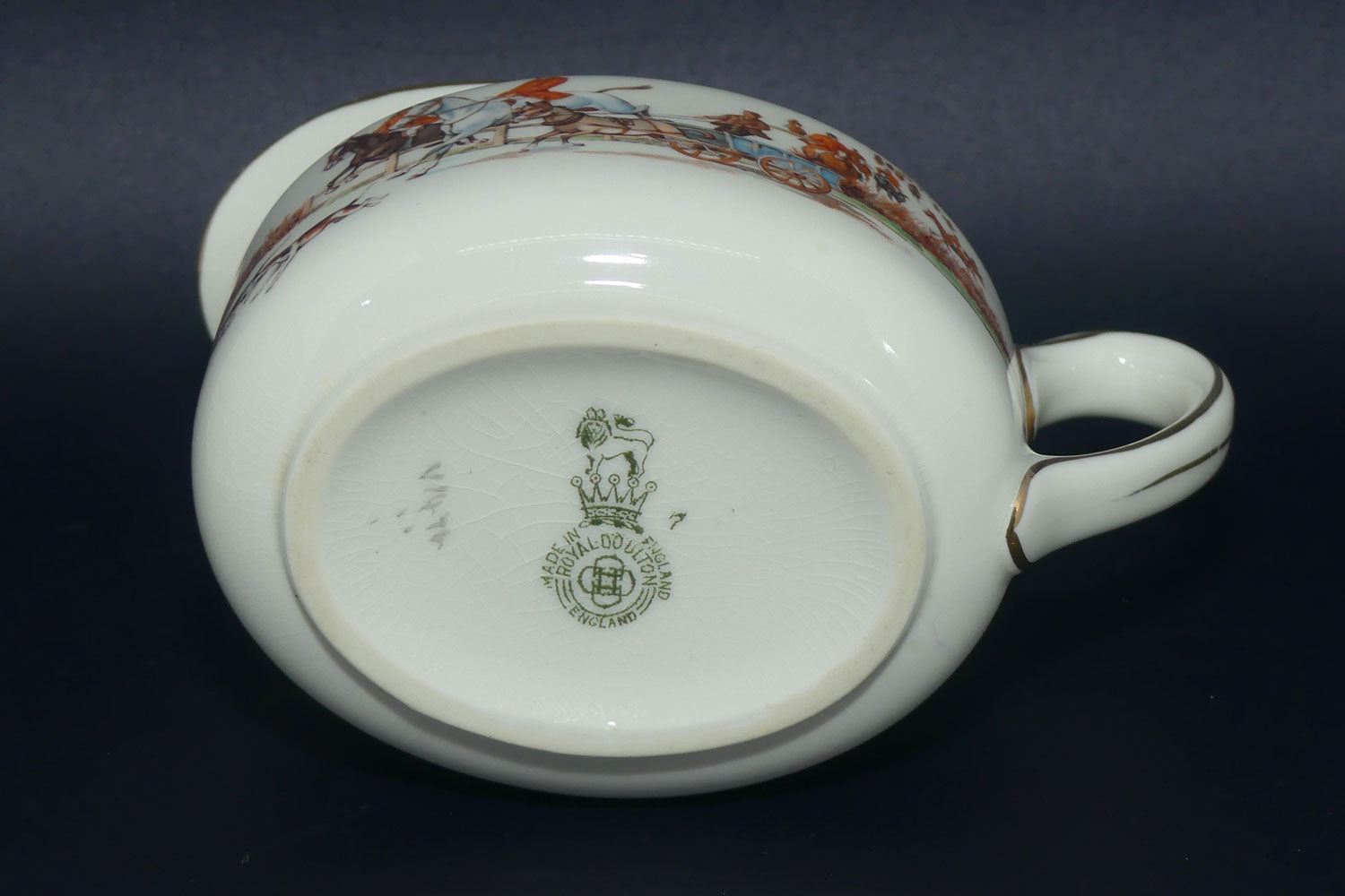 royal-doulton-fox-hunting-v1474-milk-and-sugar-rare-white-ground