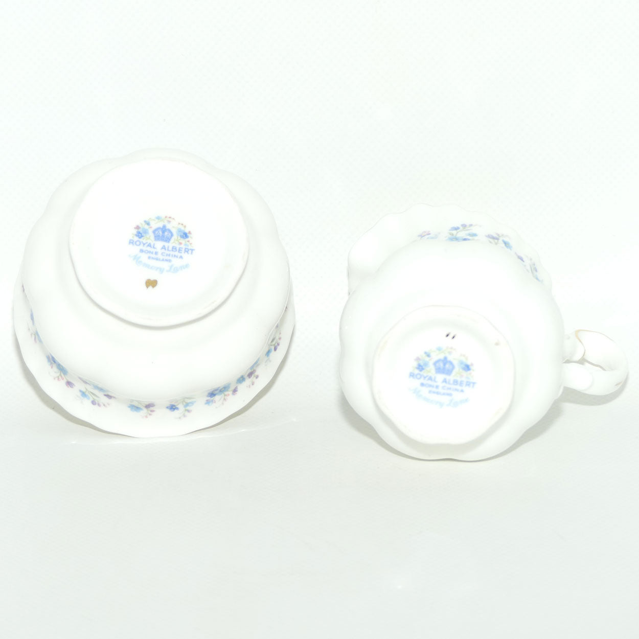 Royal Albert Bone China England Memory Lane milk jug and sugar bowl | Coffee size