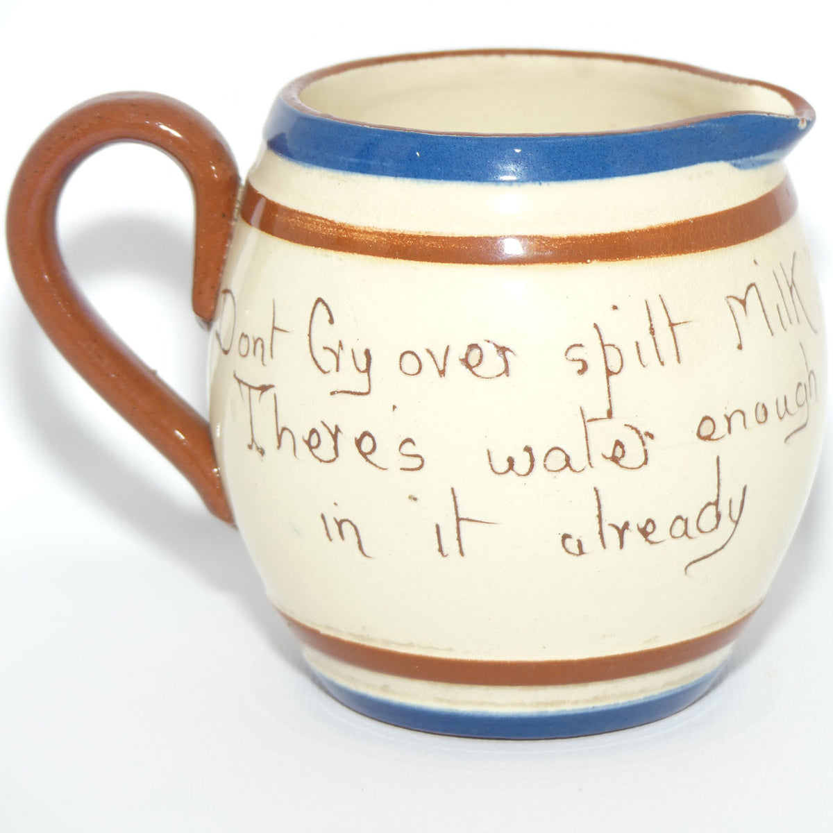 Torquay Ware | Motto Ware | Globe shape Milk Jug