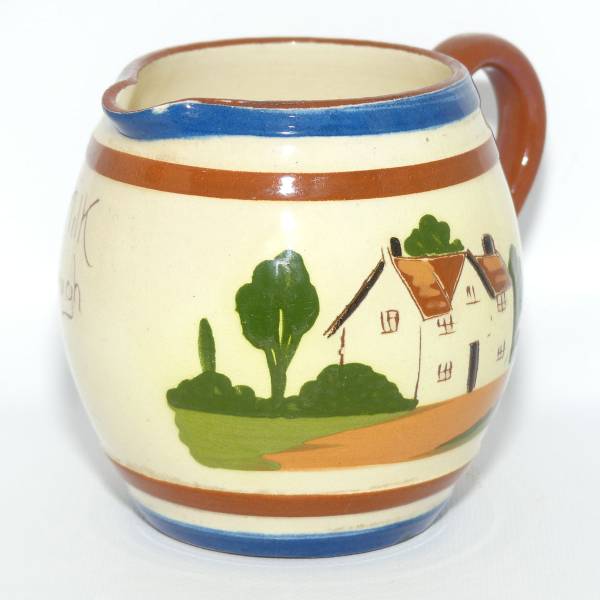 Torquay Ware | Motto Ware | Globe shape Milk Jug
