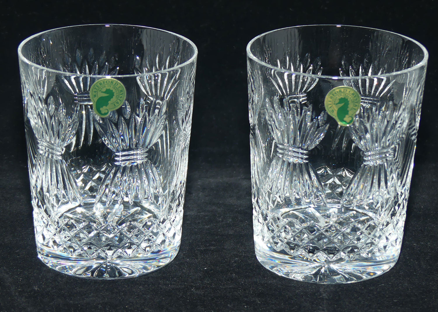 Waterford Crystal Millenium Collection | Pair of Toasting Double Old Fashioned tumblers | PROSPERITY |boxed
