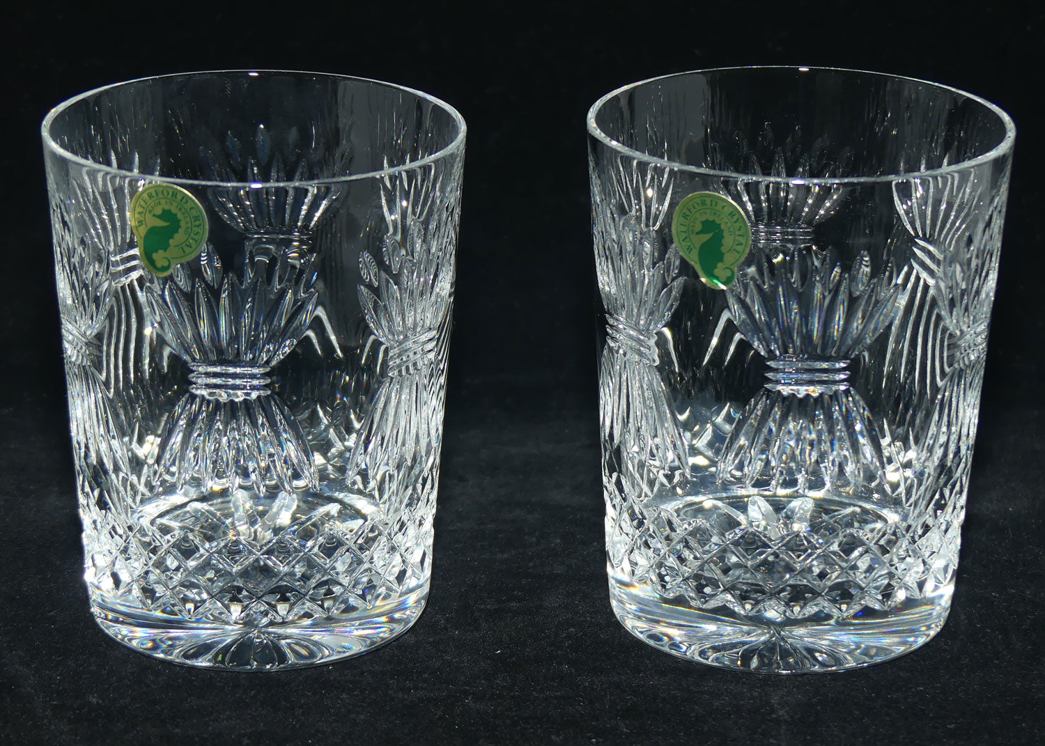 Waterford Crystal Millenium Collection | Pair of Toasting Double Old Fashioned tumblers | PROSPERITY |boxed