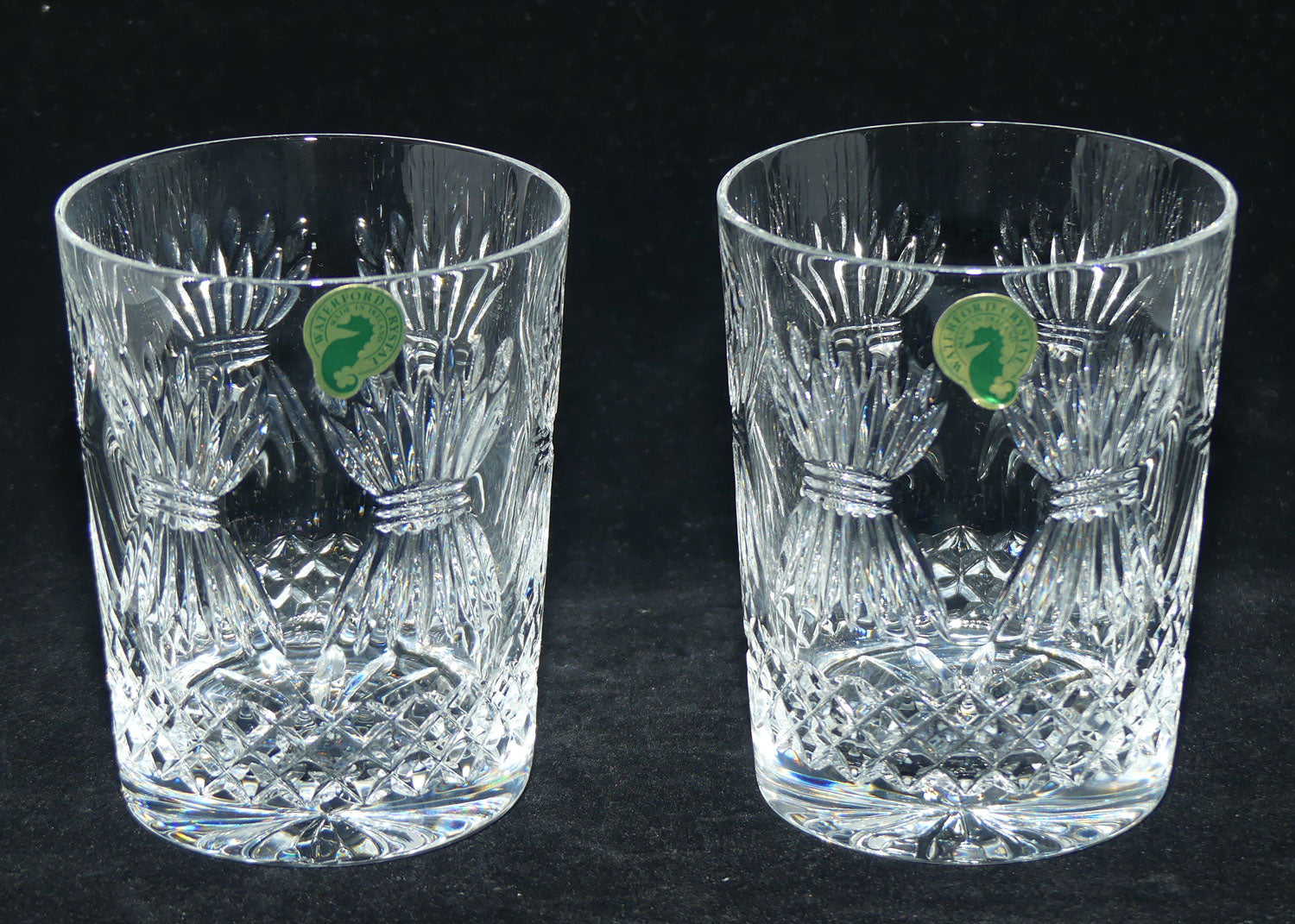 Waterford Crystal Millenium Collection | Pair of Toasting Double Old Fashioned tumblers | PROSPERITY |boxed