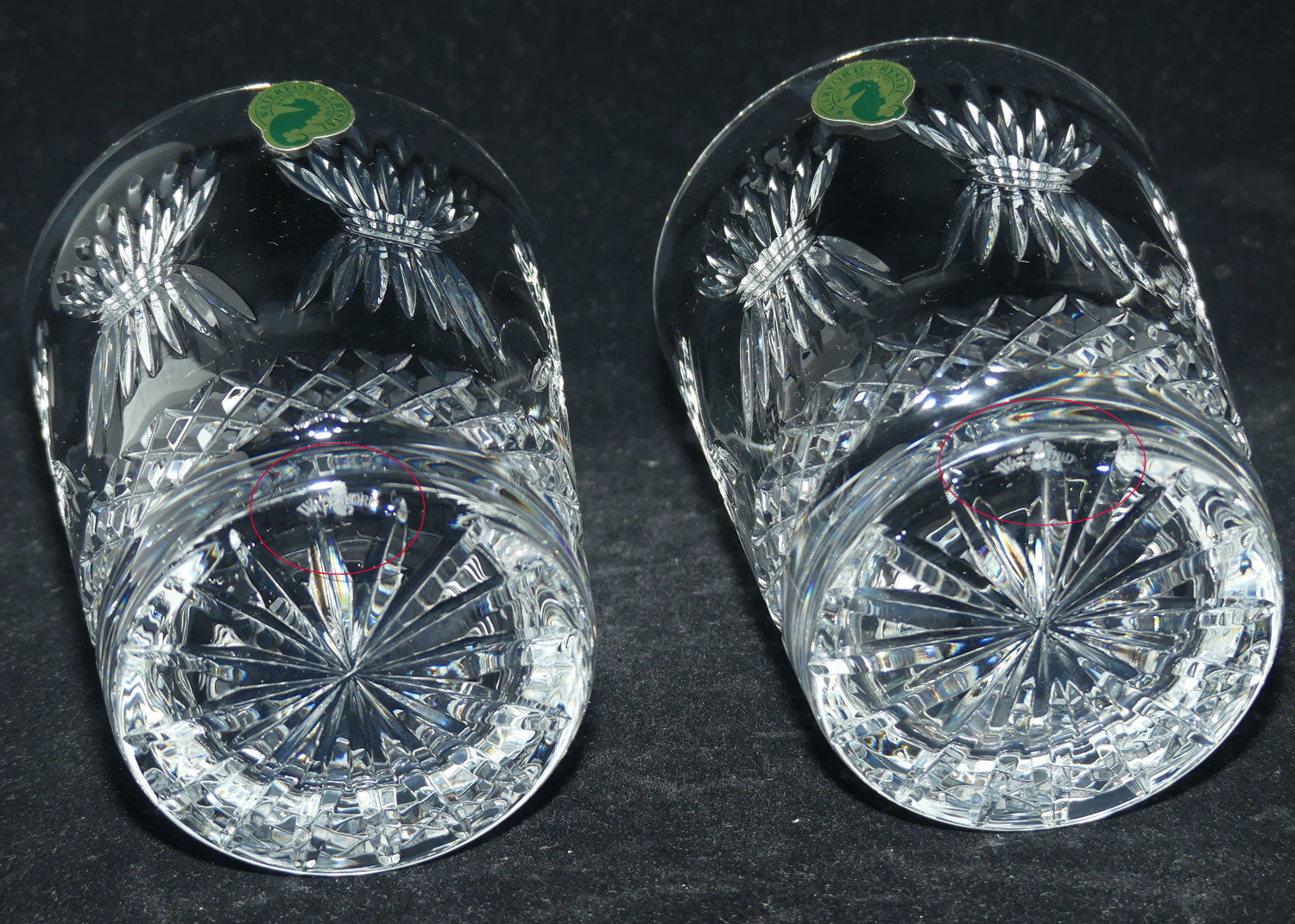 Waterford Crystal Millenium Collection | Pair of Toasting Double Old Fashioned tumblers | PROSPERITY |boxed