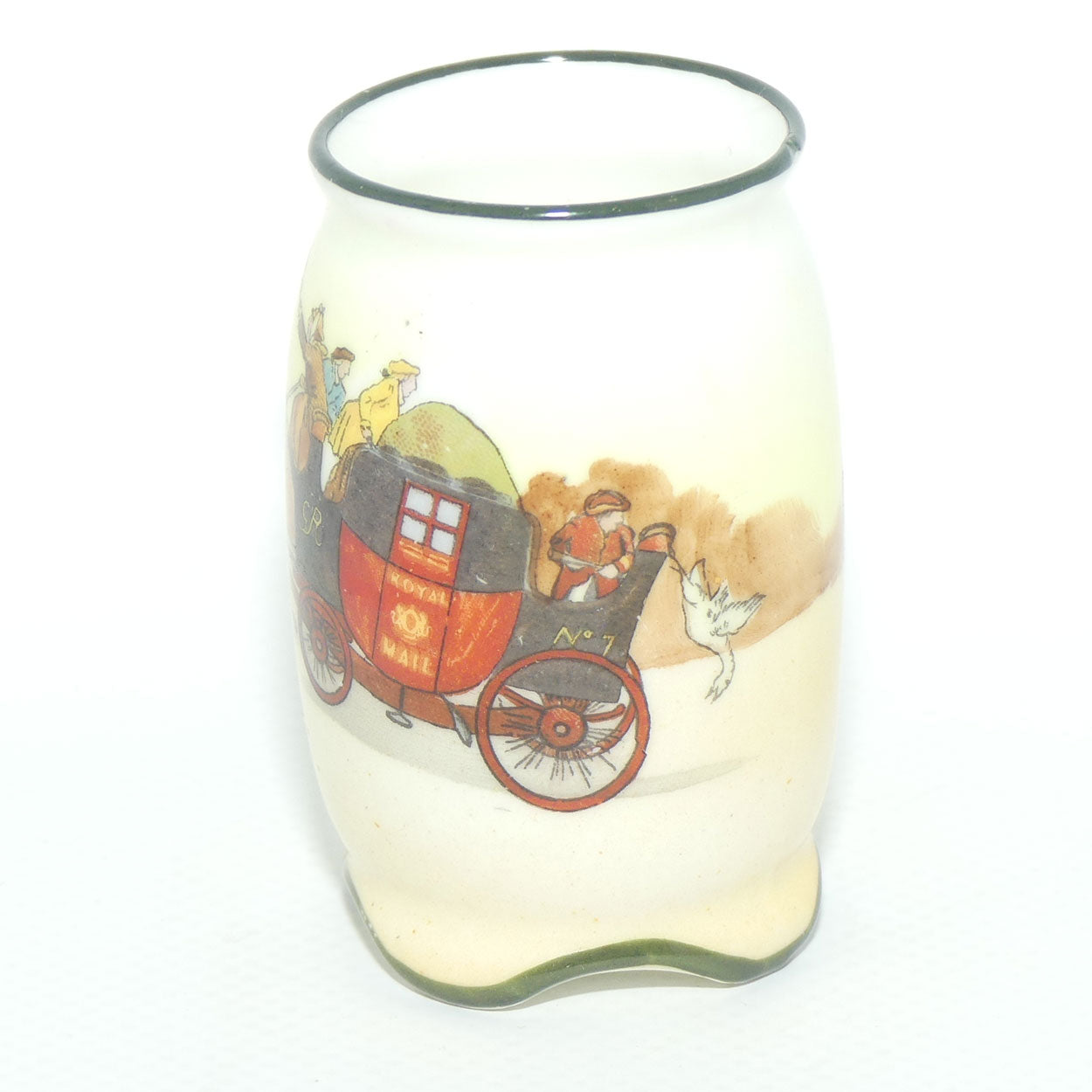 Royal Doulton Coaching Days miniature vase E3804 | 4 Splay Feet