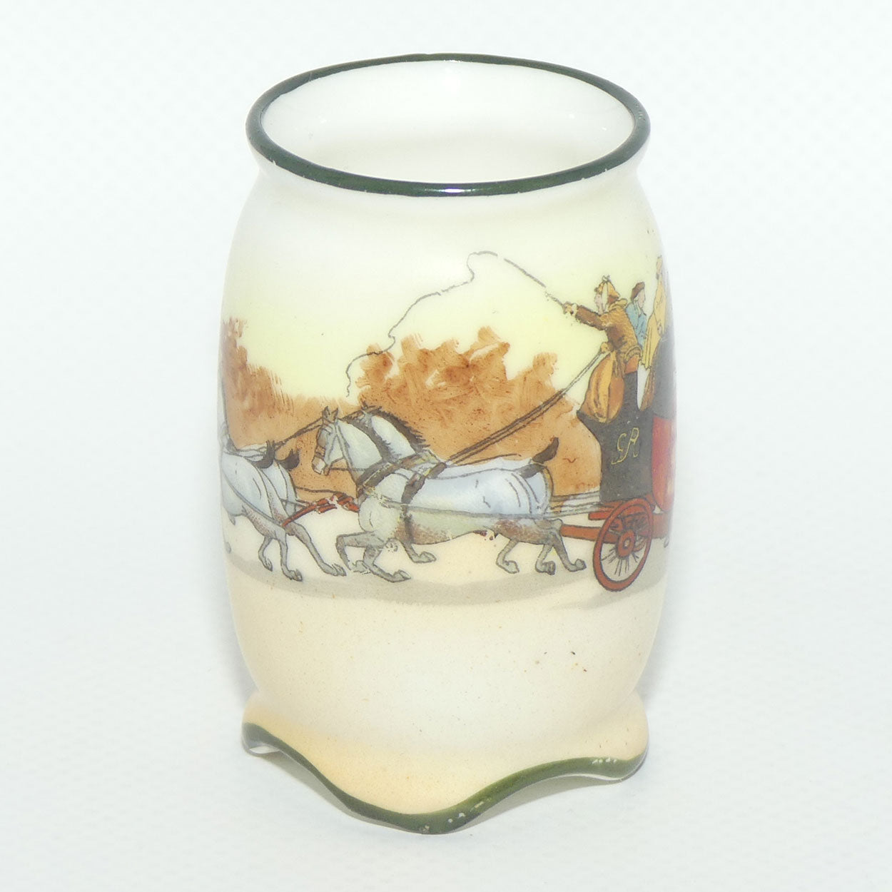 Royal Doulton Coaching Days miniature vase E3804 | 4 Splay Feet