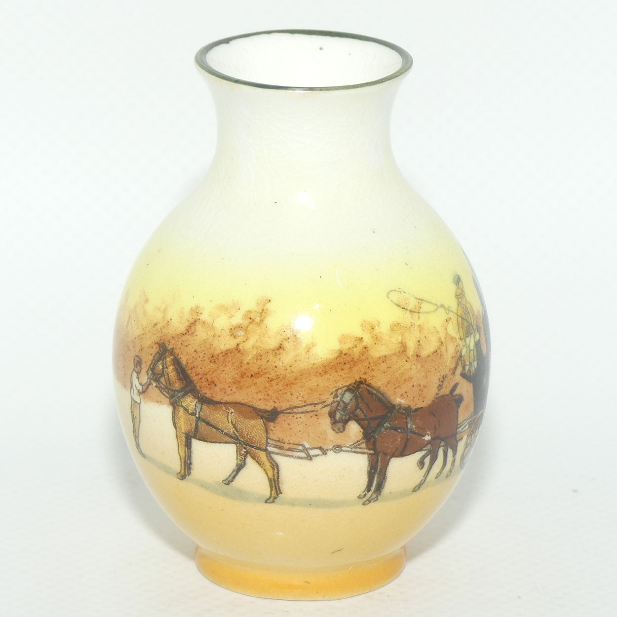Royal Doulton Coaching Days miniature ovoid vase | 2 scenes | E3804