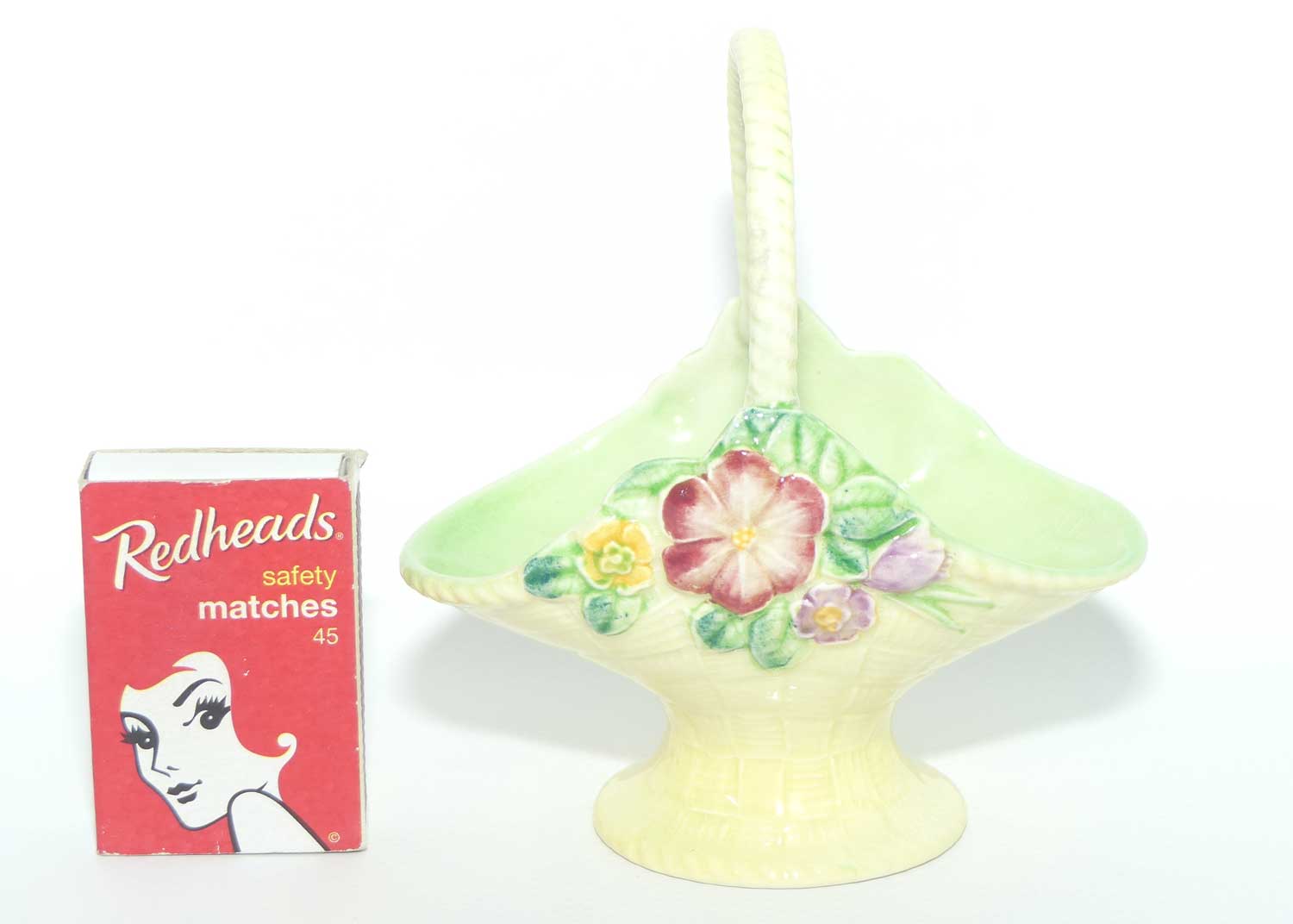 Carlton Ware miniature floral embossed basket