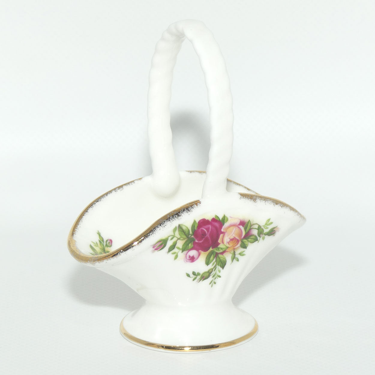 Royal Albert Bone China England Old Country Roses Basket | Miniature