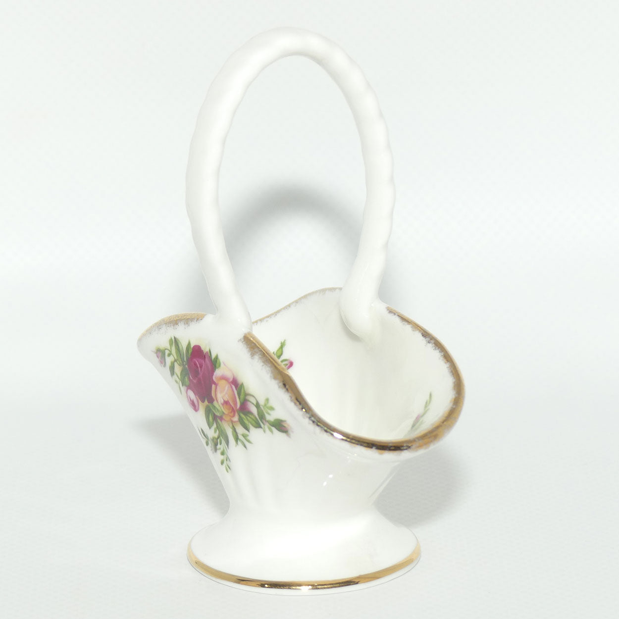 Royal Albert Bone China England Old Country Roses Basket | Miniature