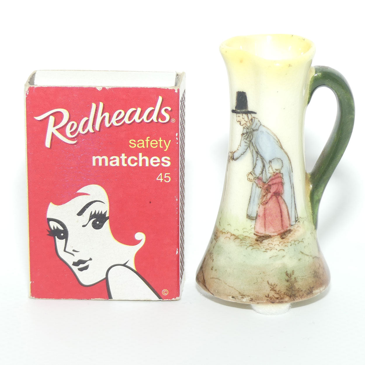 Royal Doulton Welsh miniature jug with pinched spout