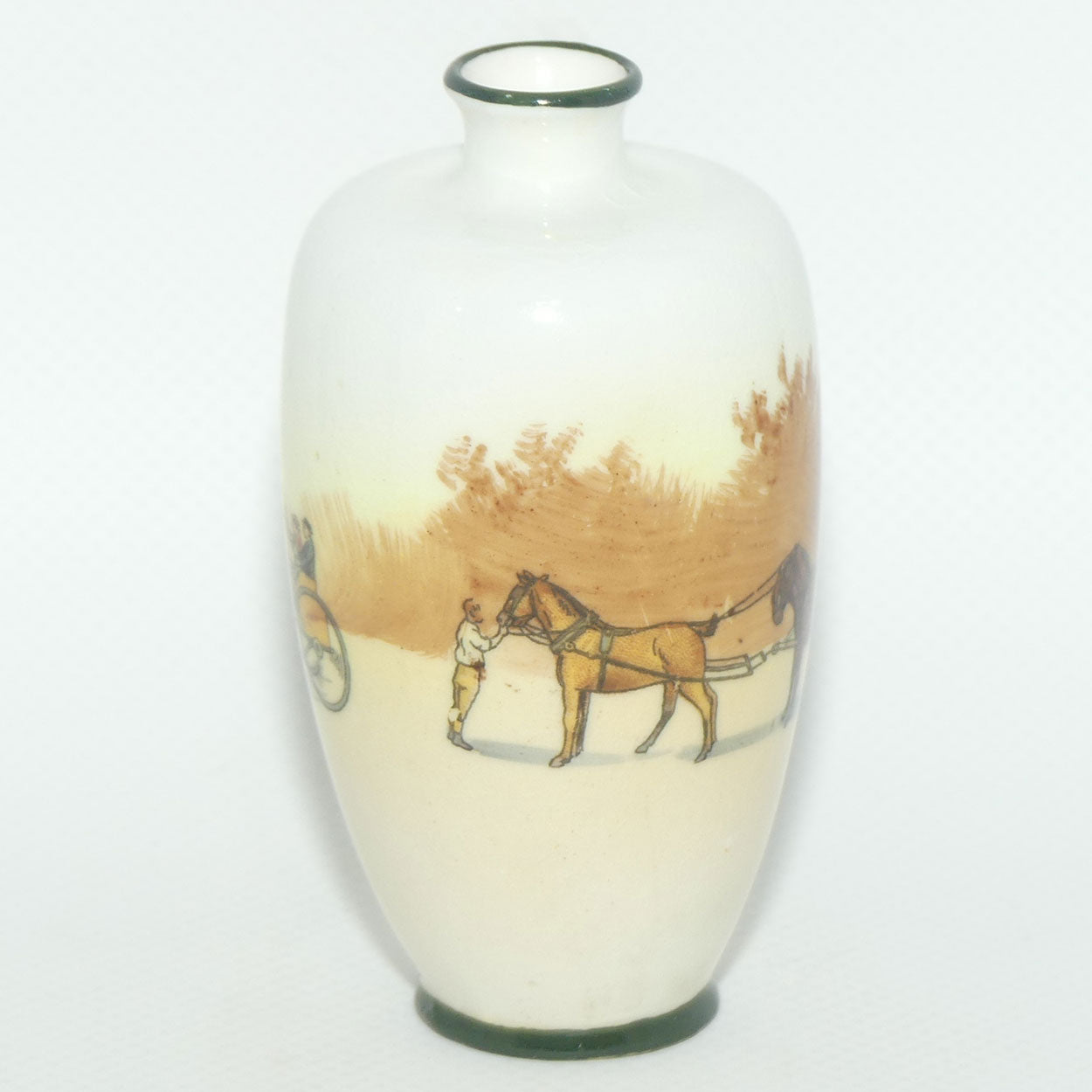 Royal Doulton Coaching Days miniature vase E3804 | Narrow Neck