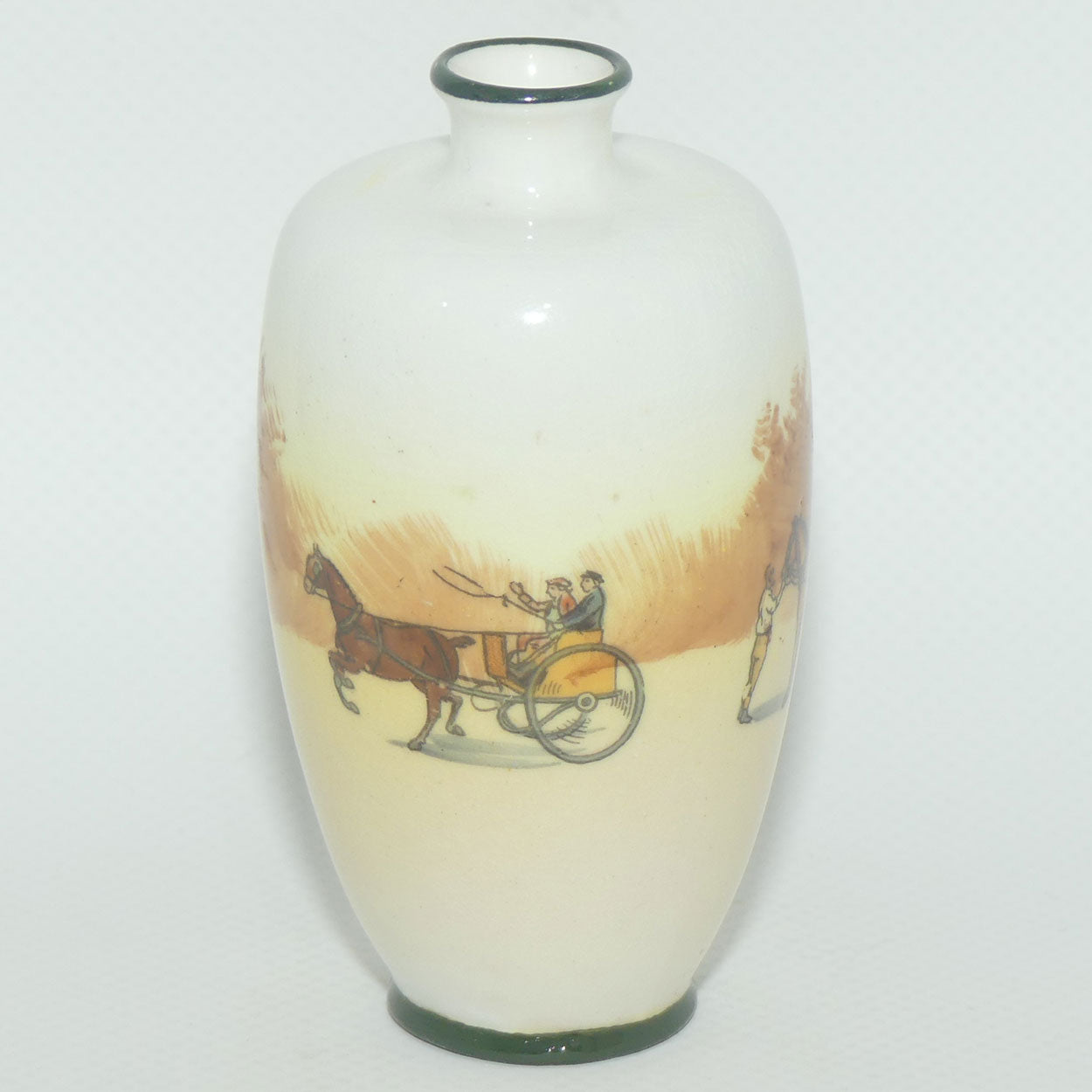 Royal Doulton Coaching Days miniature vase E3804 | Narrow Neck